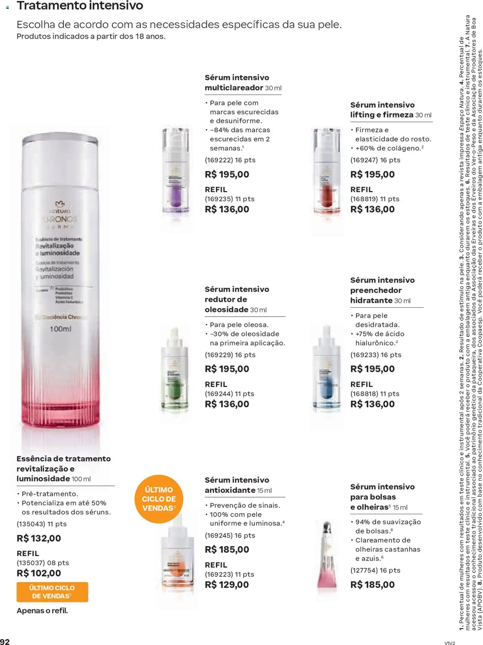 Natura Folheto - válido de 19.02.2026 | Página: 92 | Produtos: Castanhas, Revista, Base, Sérum