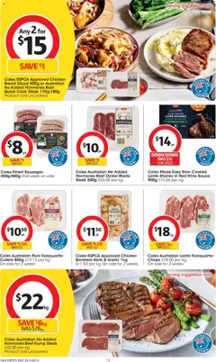 Coles catalogue - valid from 30.07.2025 | Page: 13 | Products: Wine, Pork, Beef, Steak