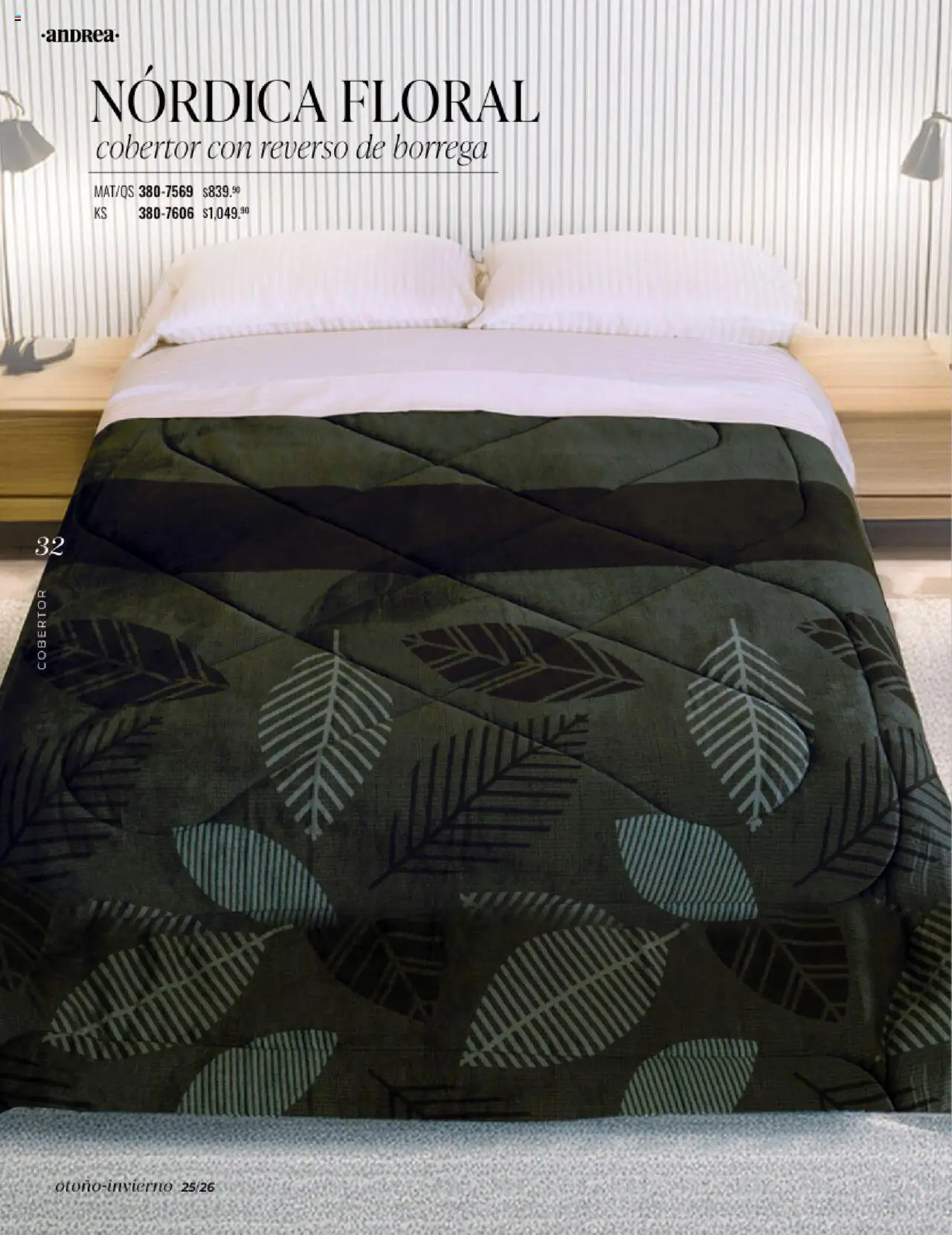 Nuevas ofertas de Andrea válidas en toda la República Mexicana desde el 24.08.2025. ¡Encuentra las mejores ofertas en Andrea - Catálogo Home - Otoño / Invierno! | Página: 32 | Productos: Cobertor