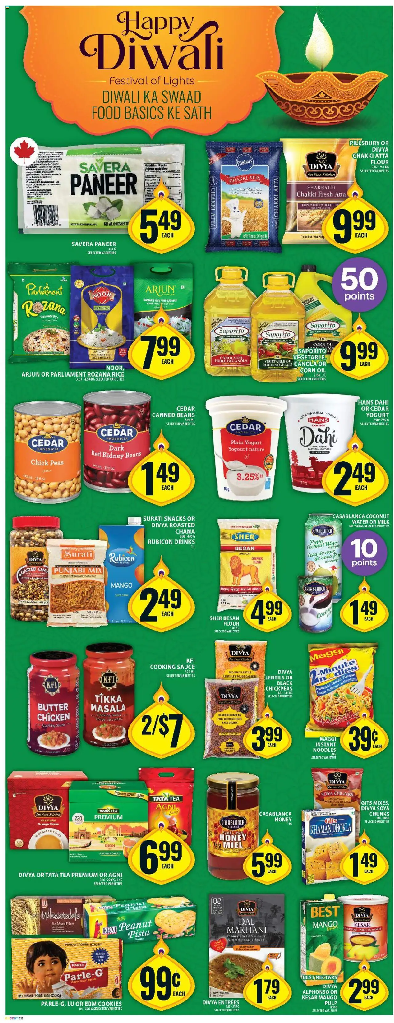Food Basics flyer valid from 02.10.2025 | Page: 18 | Products: Tea, Butter, Yogurt, Oil