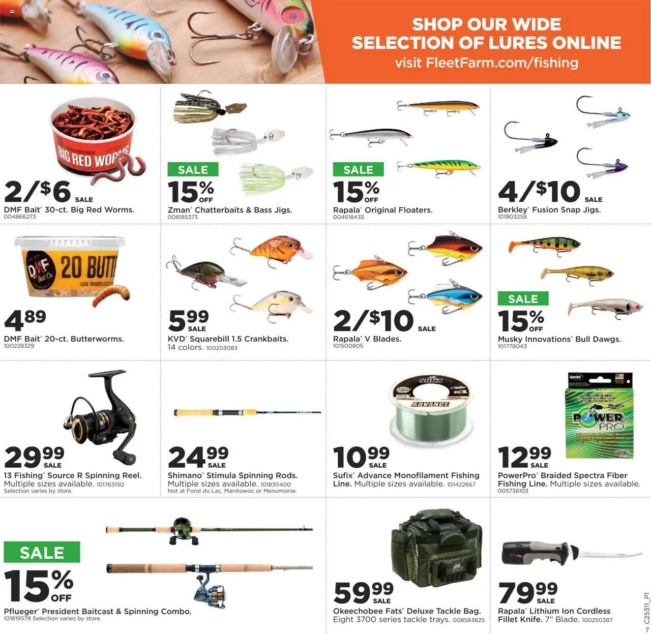 Mills Fleet Farm Weekly Ad - valid from 31.07.2025 | Page: 8 | Products: Fusion, Bait