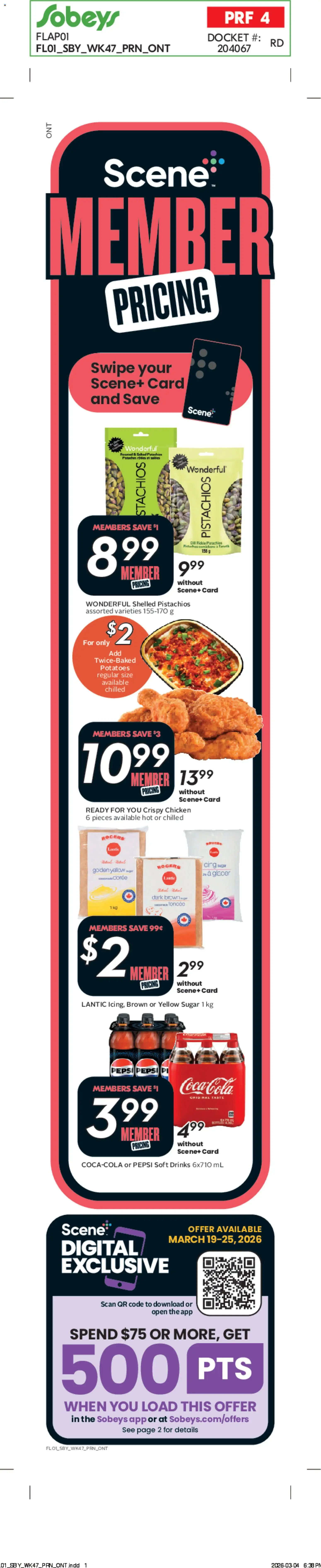 Sobeys flyer valid from 19.03.2026 | Page: 2 | Products: Potatoes, Chicken