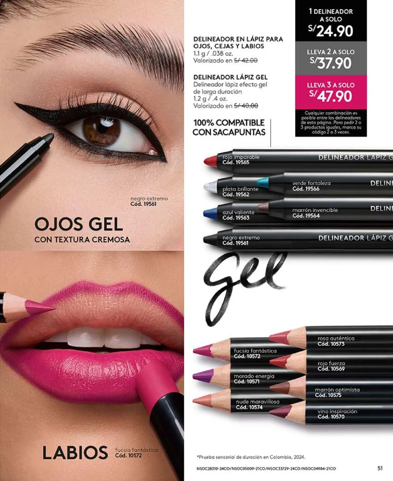 Catálogo Ésika válido desde 14.03.2026 | Página: 51 | Productos: Delineador, Vino, Sacapuntas