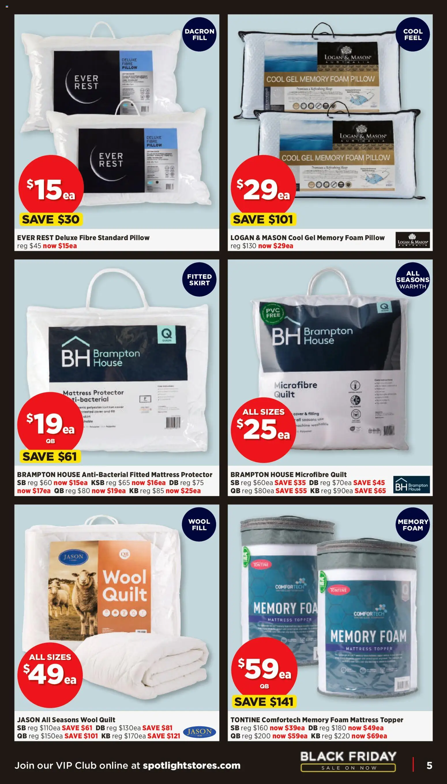 Spotlight catalogue - valid from 24.11.2025 | Page: 5 | Products: Mattress, Pillow