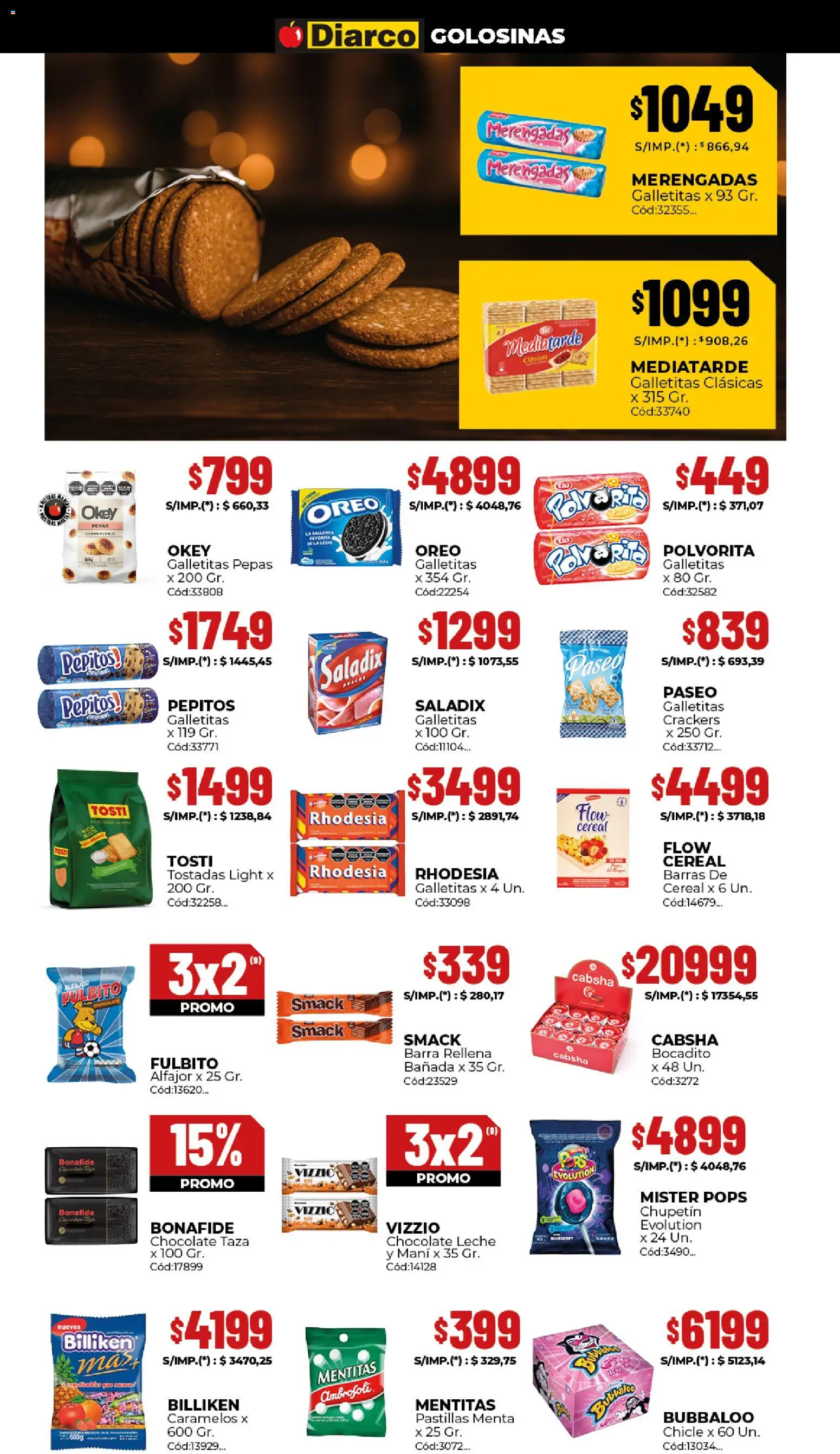 Diarco ofertas │ válido desde el 19.01.2026 | Página: 6 | Productos: Galletitas, Taza, Leche, Alfajor