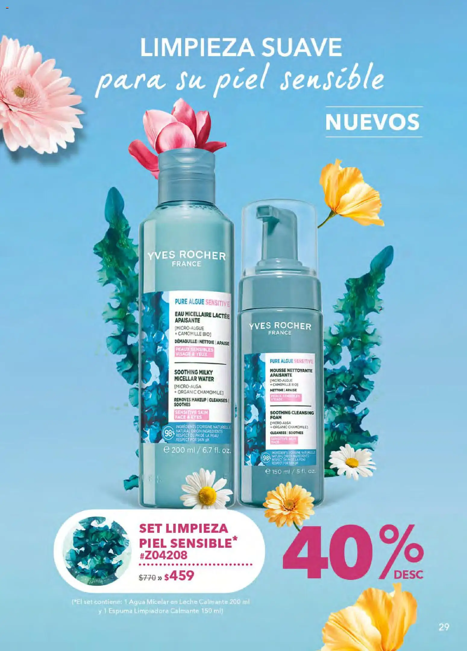Nuevas ofertas de Yves Rocher válidas en toda la República Mexicana desde el 21.04.2026. ¡Encuentra las mejores ofertas en Yves Rocher campaña 6 2026! | Página: 29 | Productos: Leche, Mousse, Espuma, Agua micelar
