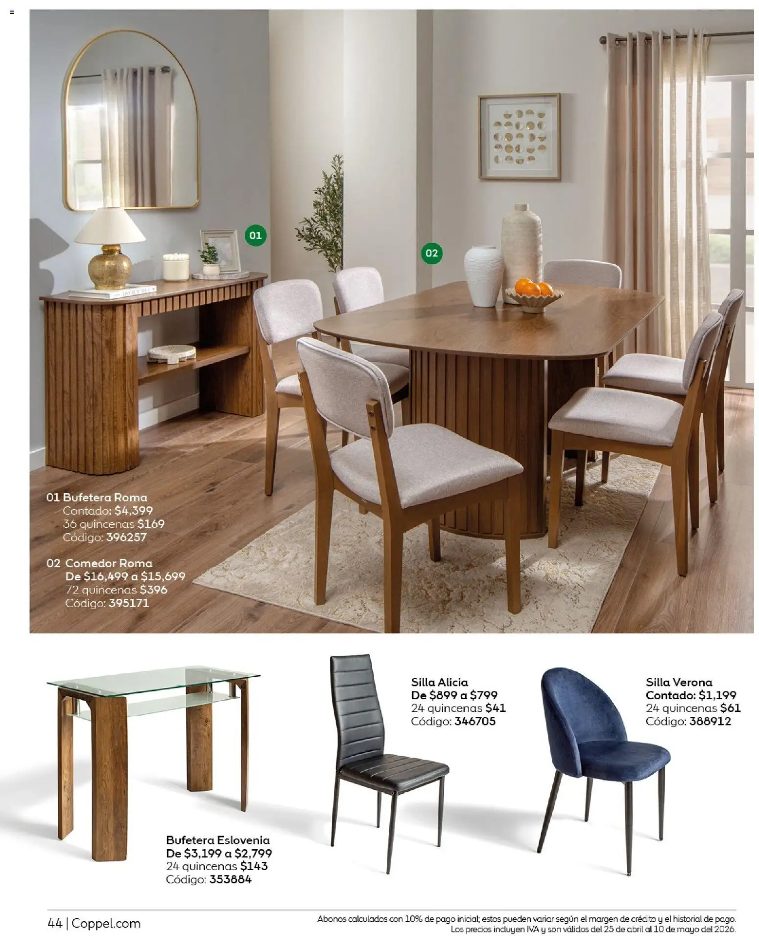 Nuevas ofertas de Coppel válidas en toda la República Mexicana desde el 25.04.2026. ¡Encuentra las mejores ofertas en Coppel catálogo Los regalos que mamá siempre quiere! | Página: 44 | Productos: Silla