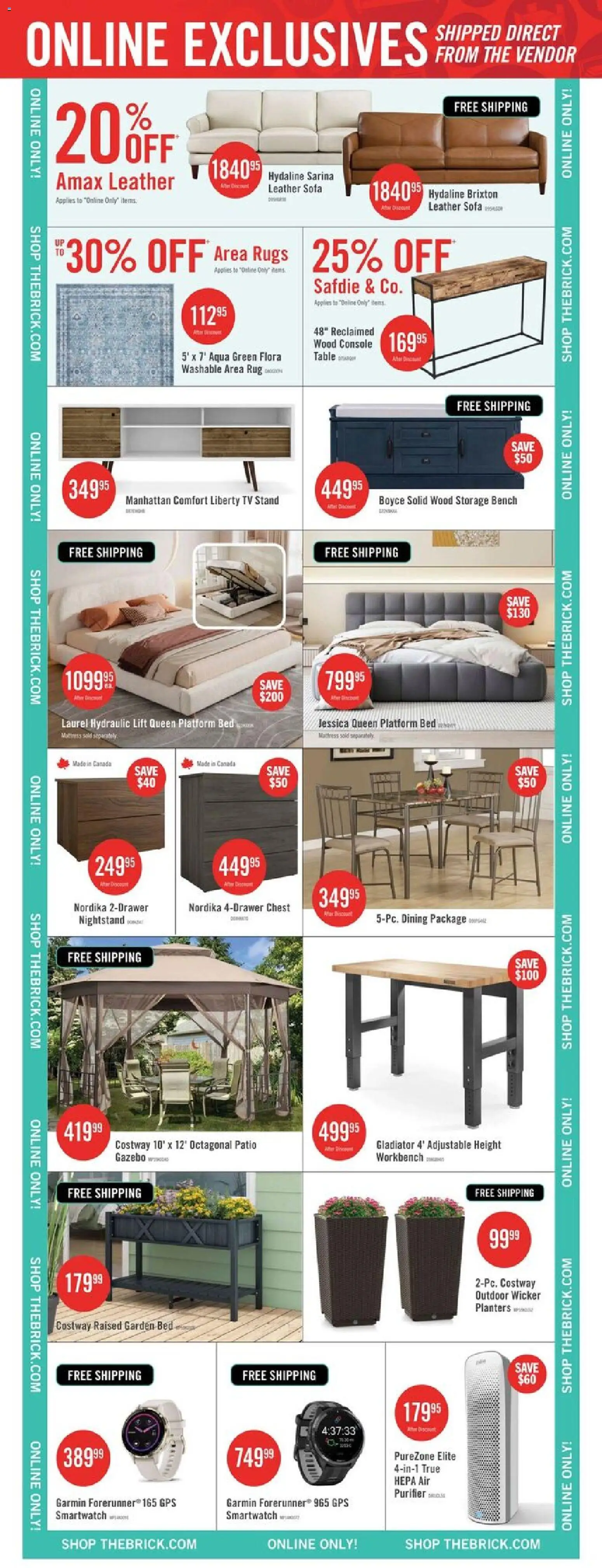 The Brick weekly flyer / circulaire flyer valid from 19.03.2026 | Page: 16 | Products: Smartwatch, Mattress, Sofa, Table