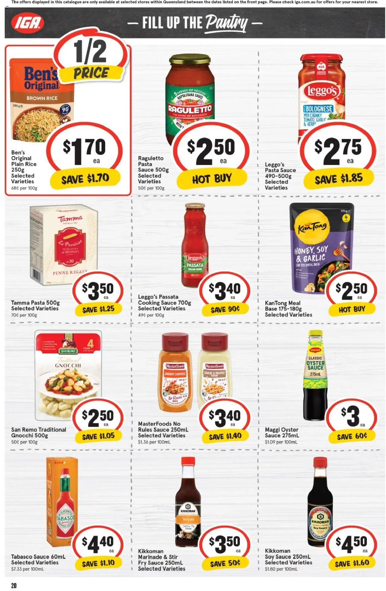 IGA catalogue - valid from 27.08.2025 | Page: 18 | Products: Rice, Pasta, Sauce, Garlic