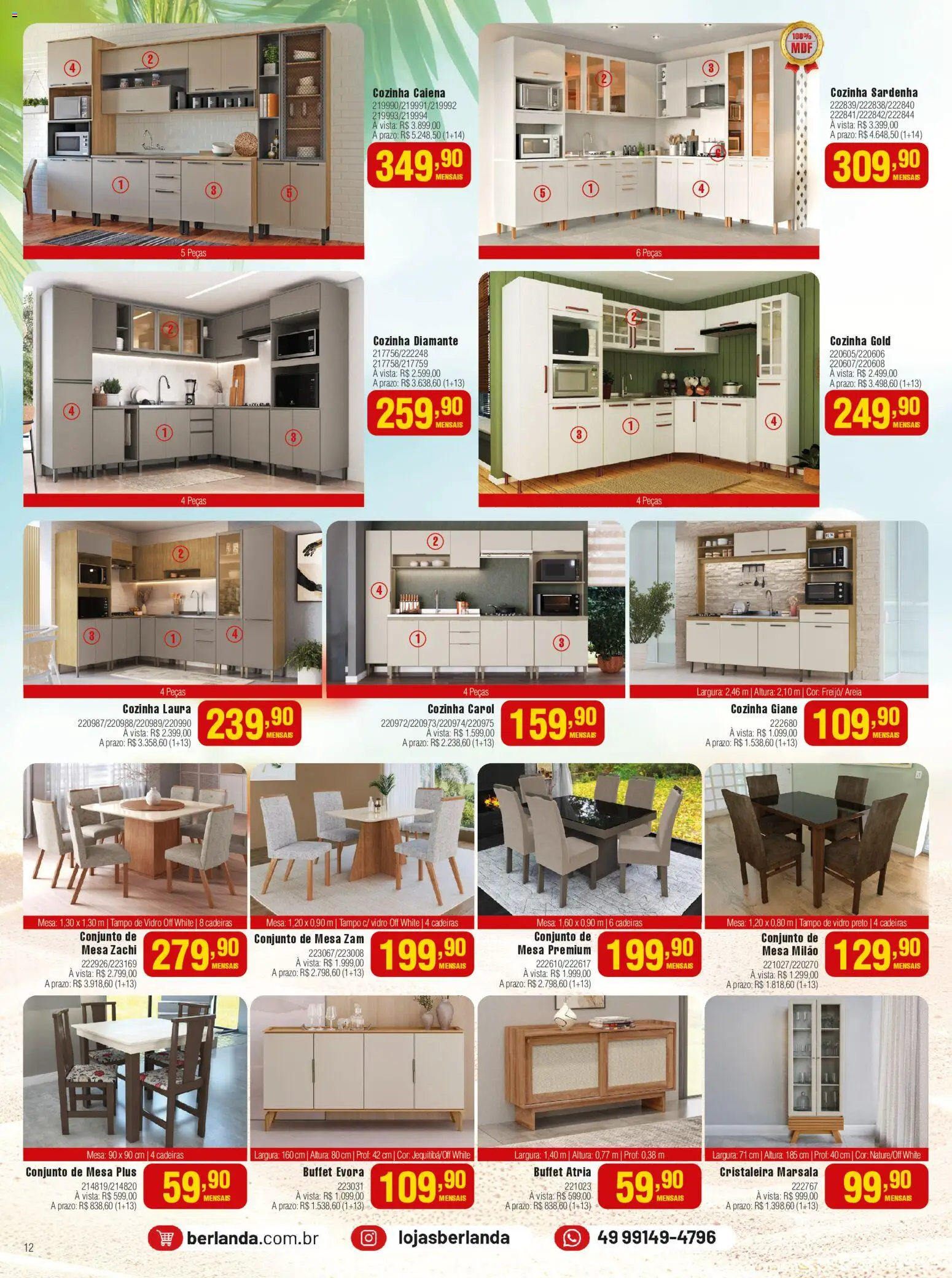 Berlanda Folheto - válido de 26.01.2026 | Página: 12 | Produtos: Areia, Cristaleira, Mesa
