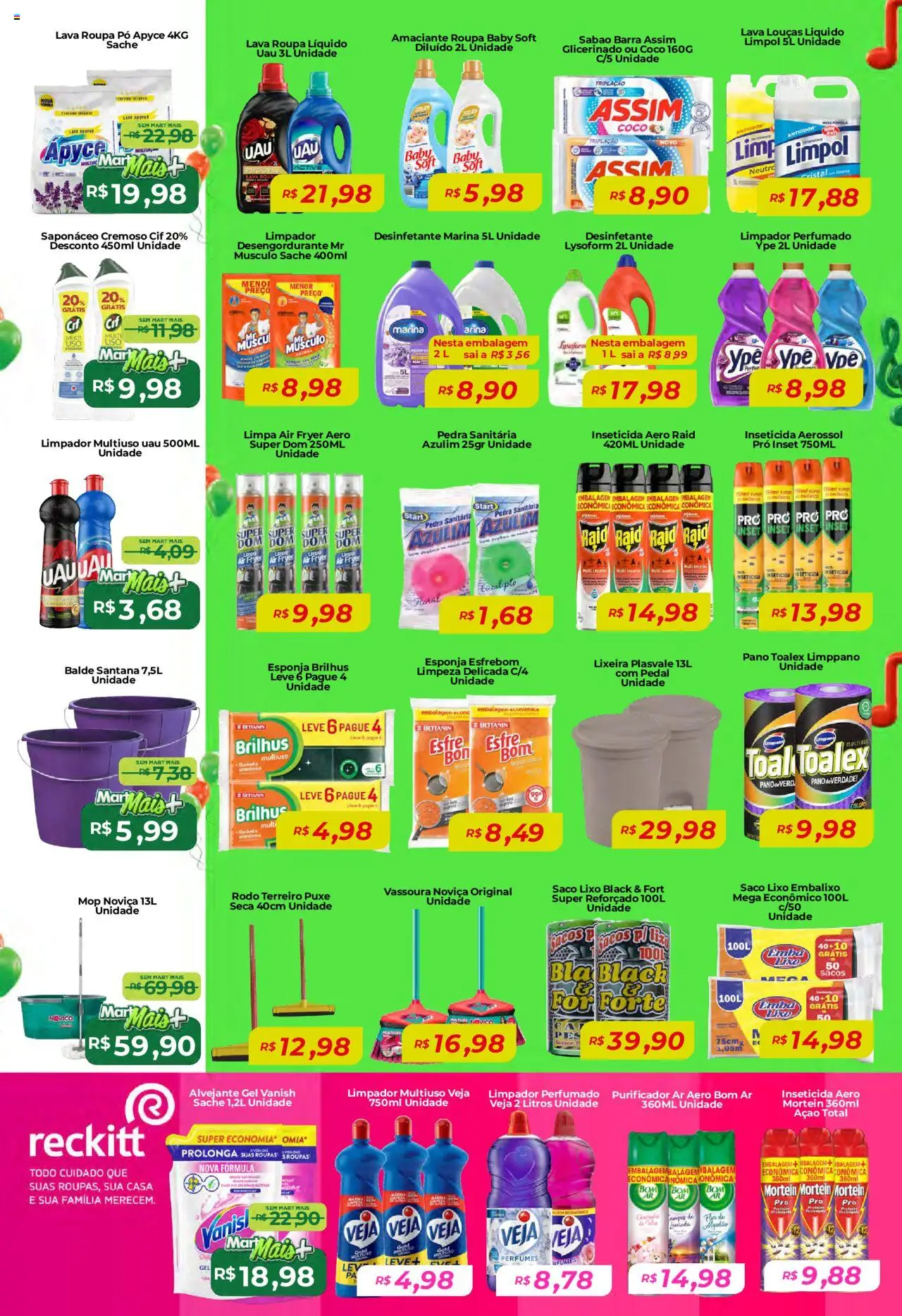 Mart Minas Folheto - válido de 09.10.2025 | Página: 6 | Produtos: Alvejante, Sabão, Vanish, Inseticida