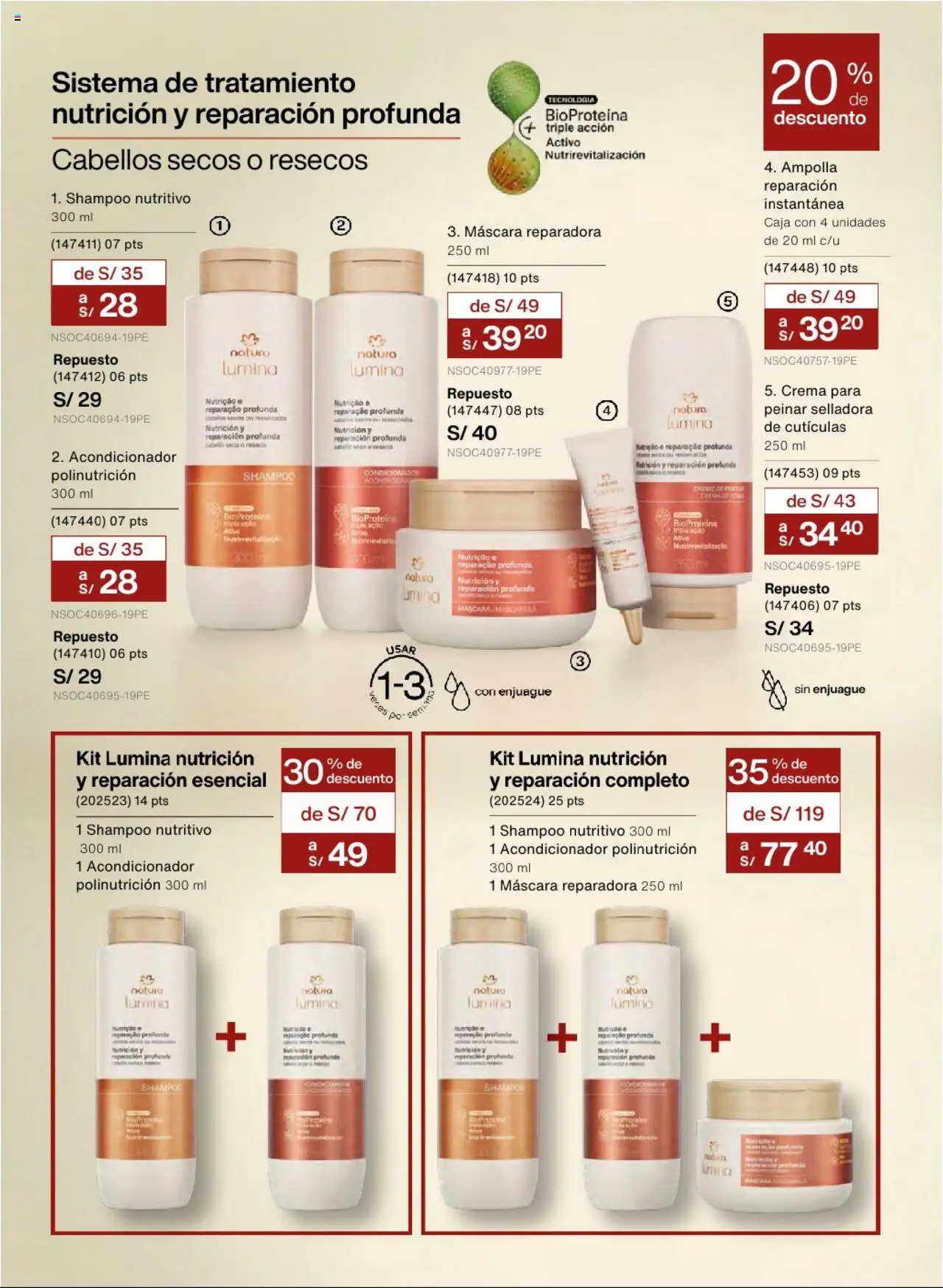 Catálogo Natura válido desde 01.07.2025 | Página: 133 | Productos: Máscara, Shampoo, Caja, Crema