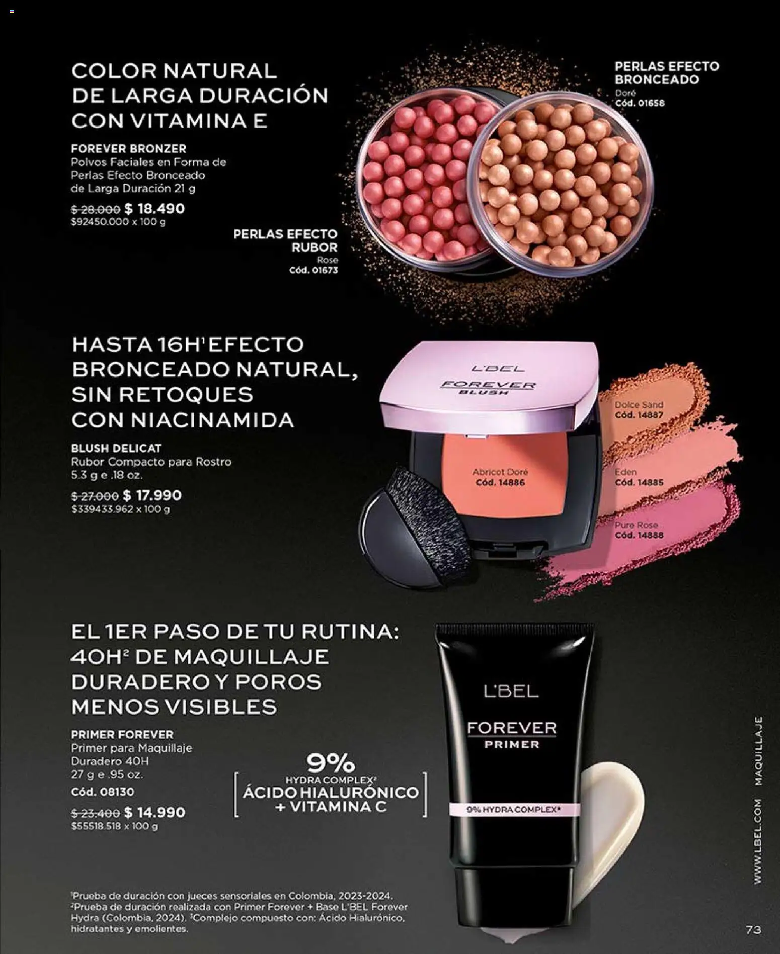 Catálogo L'Bel Campaña 7 │ válido desde el 18.04.2026 | Página: 73 | Productos: Maquillaje, Base, Rubor