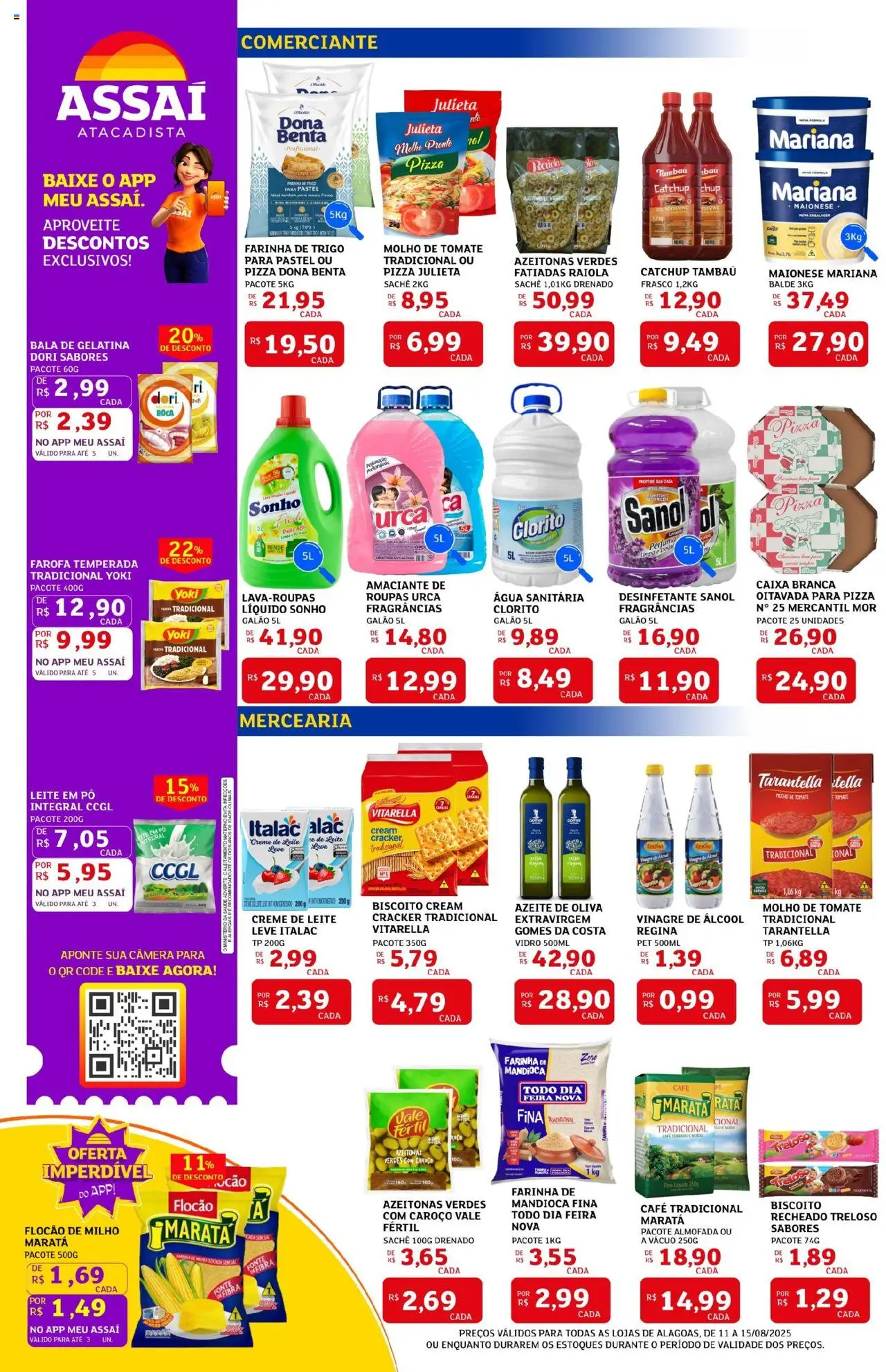 Assaí Atacadista Folheto - válido de 11.08.2025 | Página: 2 | Produtos: Almofada, Caixa, Pizza, Água sanitária