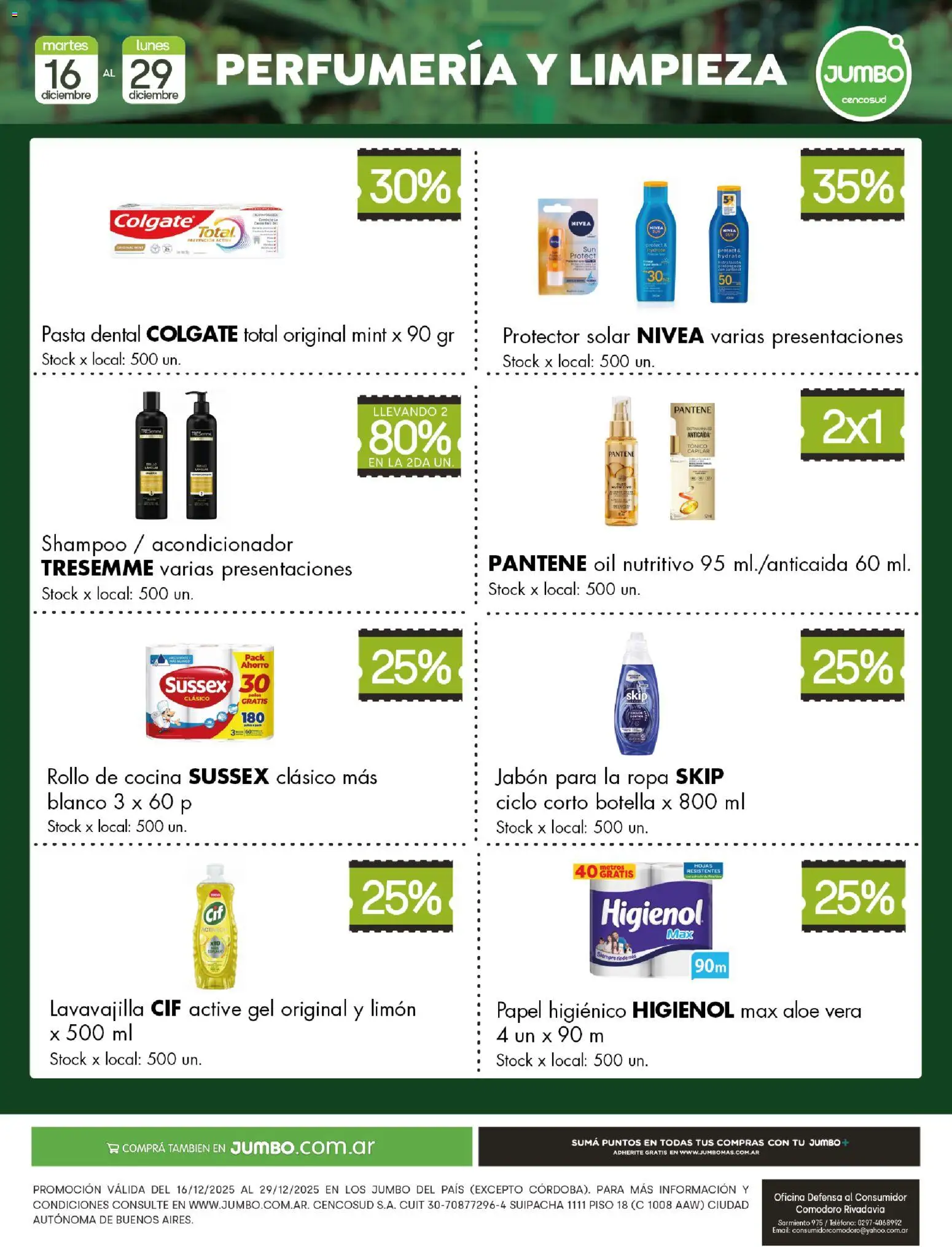 Jumbo - Especial Perfumería y Limpieza │ válido desde el 16.12.2025 | Página: 1 | Productos: Papel higiénico, Botella, Shampoo, Jabón