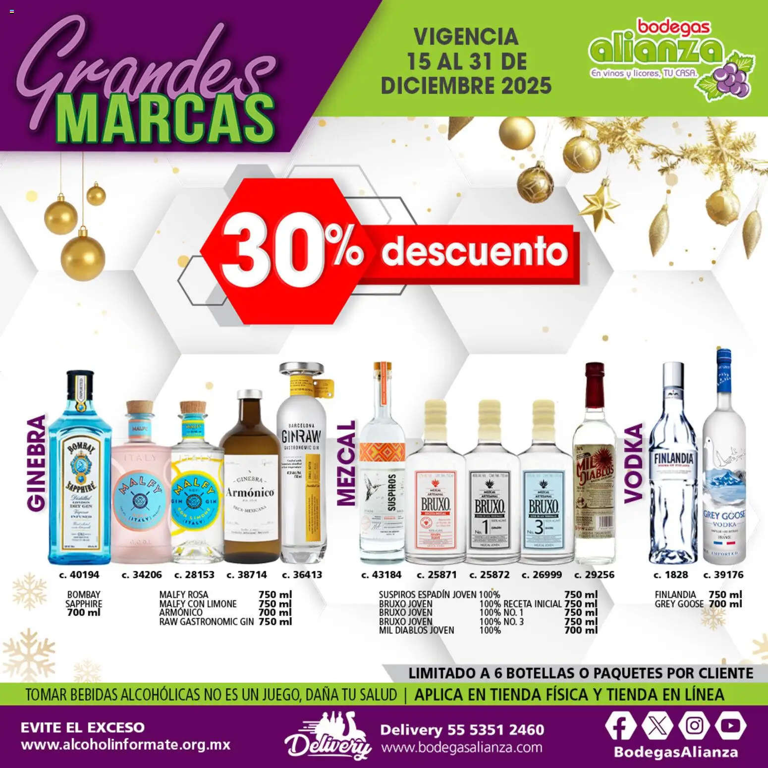 Nuevas ofertas de Bodegas Alianza válidas en toda la República Mexicana desde el 15.12.2025. ¡Encuentra las mejores ofertas en Bodegas Alianza catálogo Grandes Marcas! | Página: 13 | Productos: Gin, Ginebra, Vodka