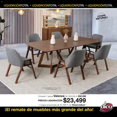 Vista previa de Muebles Dico Liquidación Total, nuevo folleto de la tienda, válido en México a partir del 04.12.2025 | Página: 29 | Productos: Chapa, Mesa