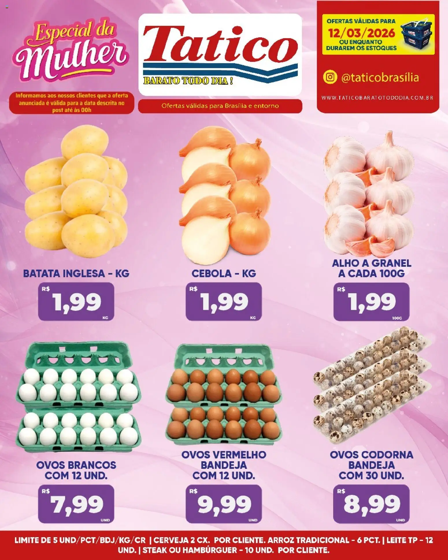 Tatico Folheto - válido de 12.03.2026 | Página: 11 | Produtos: Alho, Cebola, Cerveja, Hambúrguer