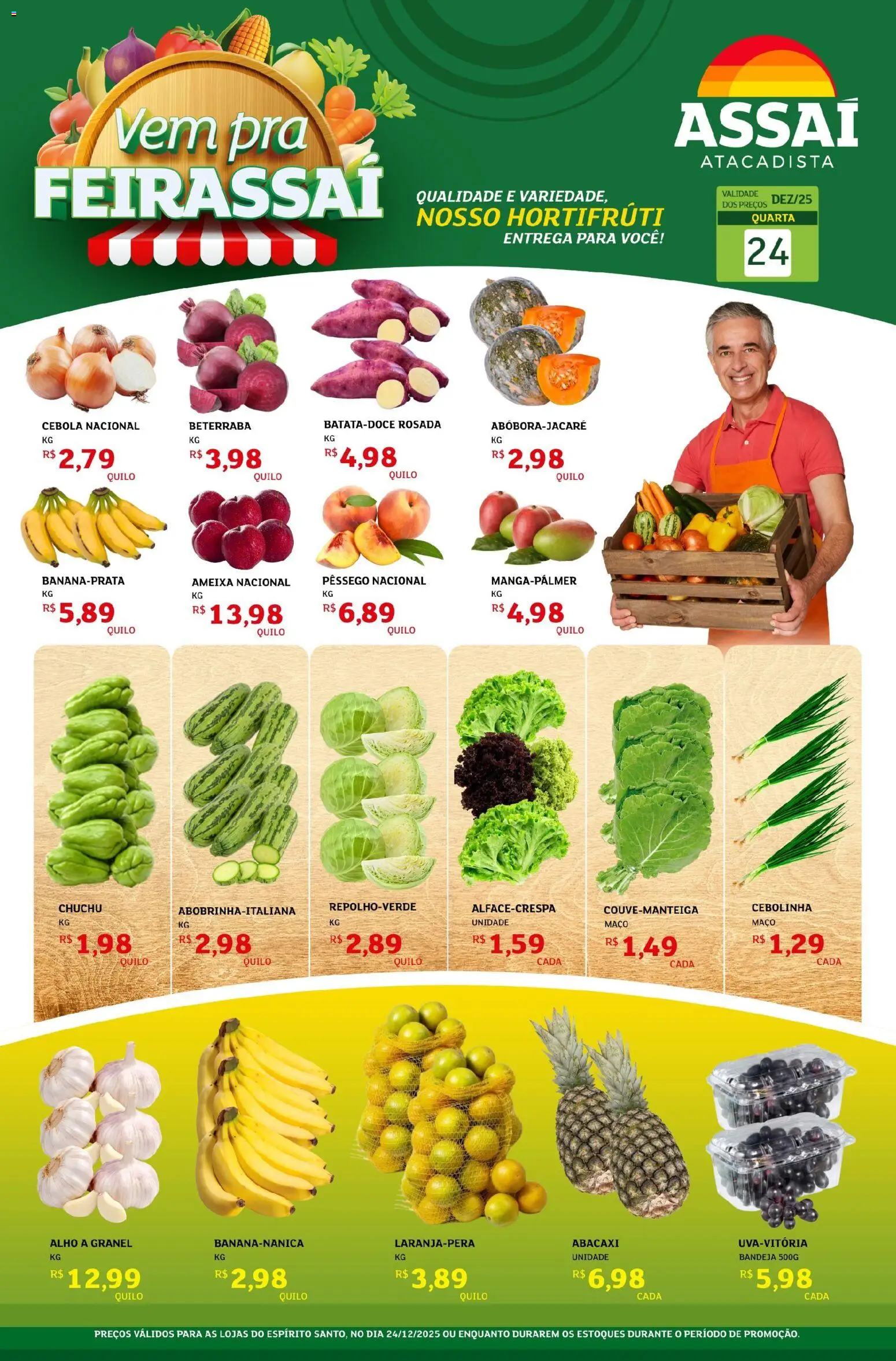 Assaí Atacadista Folheto - válido de 24.12.2025 | Página: 1 | Produtos: Beterraba, Abacaxi, Bandeja, Ameixa