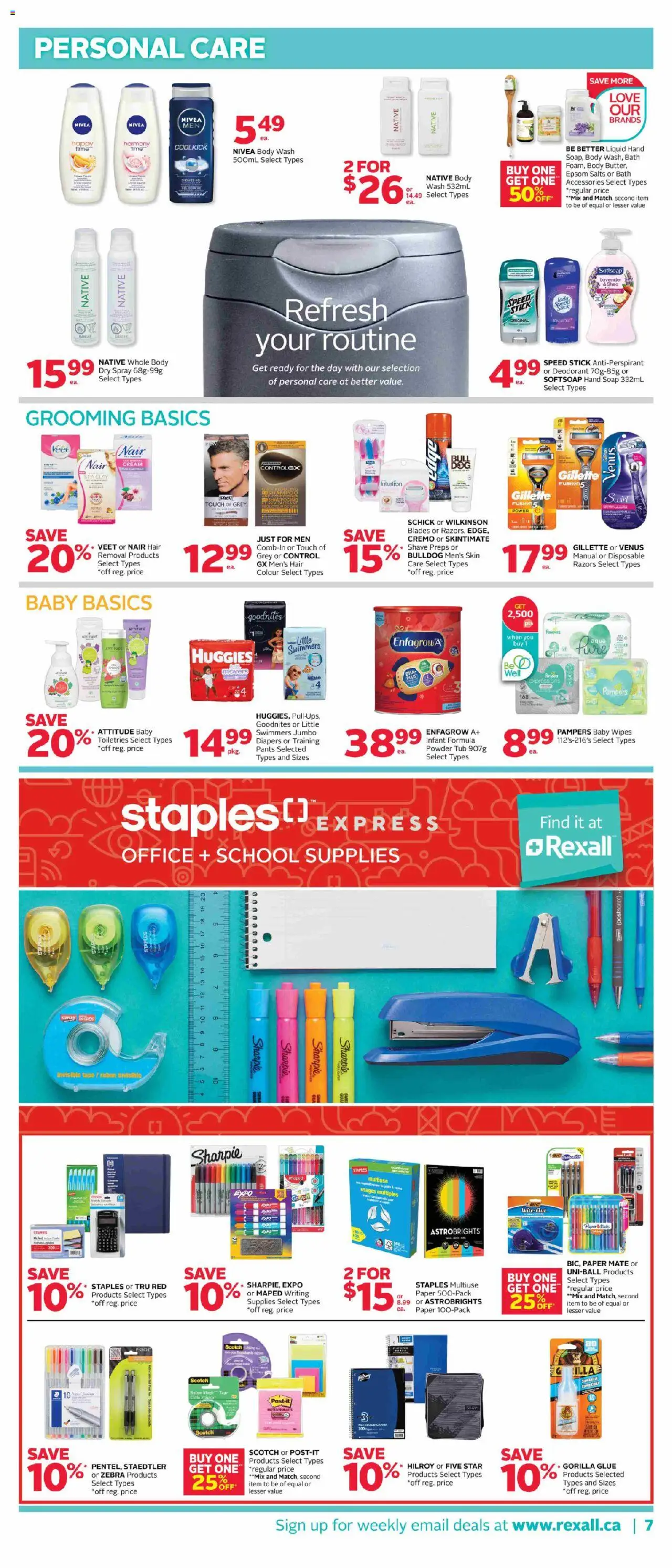 Rexall flyer valid from 15.08.2025 | Page: 13 | Products: Cream, Powder, Deodorant, Pants
