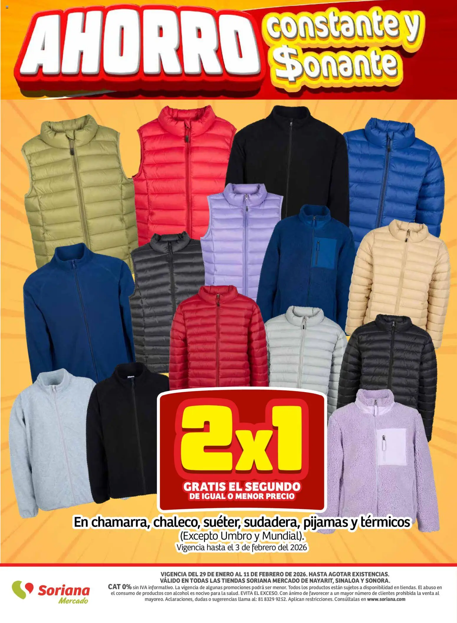 Nuevas ofertas de Soriana válidas en toda la República Mexicana desde el 30.01.2026. ¡Encuentra las mejores ofertas en Soriana - Pesito Valedor Mercado: Nay, Sin, Son! | Página: 34