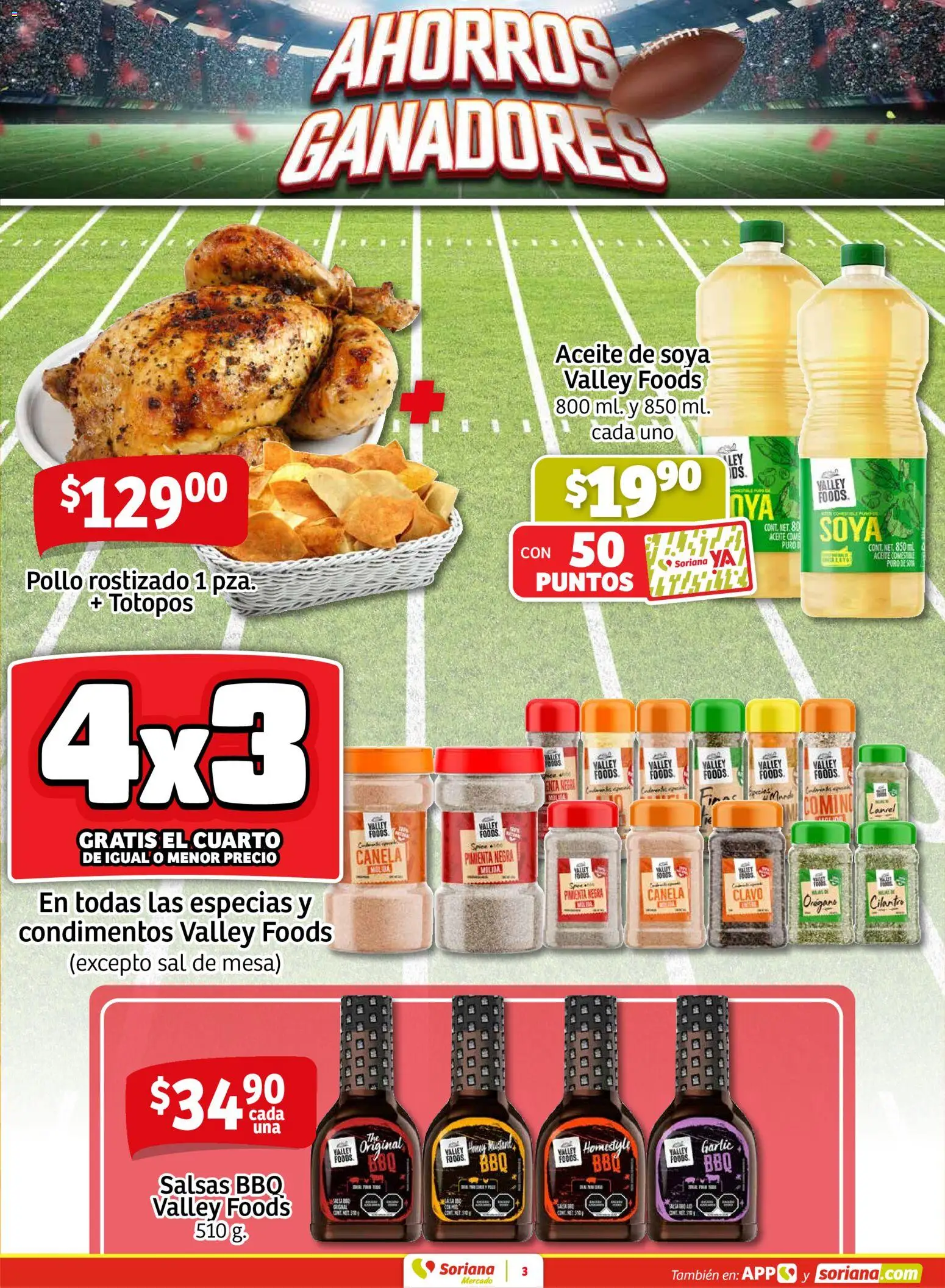 Nuevas ofertas de Soriana válidas en toda la República Mexicana desde el 05.02.2026. ¡Encuentra las mejores ofertas en Soriana - Fin de Semana Mercado: Ver, Tab, Chis, Camp, Yuc y Q. Roo! | Página: 3
