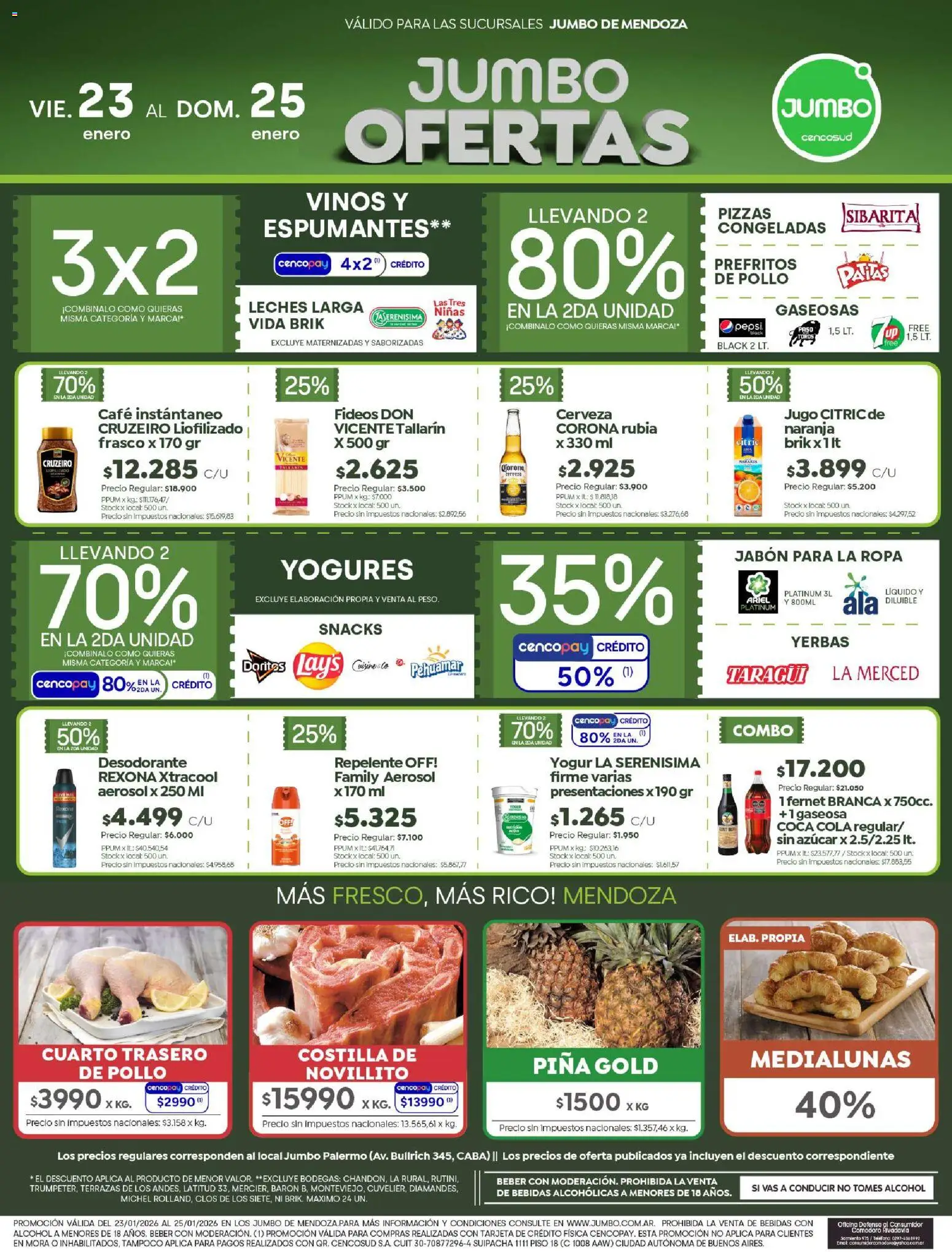 Jumbo - Ofertas | Mendoza │ válido desde el 23.01.2026 | Página: 1 | Productos: Teléfono, Café, Jugo, Piña