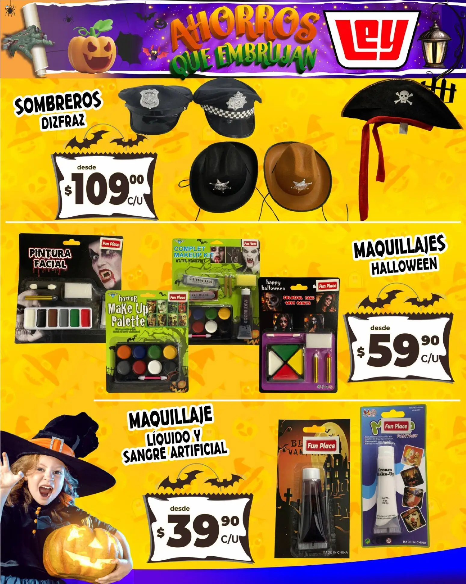 Nuevas ofertas de Casa Ley válidas en toda la República Mexicana desde el 24.10.2025. ¡Encuentra las mejores ofertas en Casa Ley Folleto Halloween! | Página: 7 | Productos: Glitter, Pintura, Maquillaje