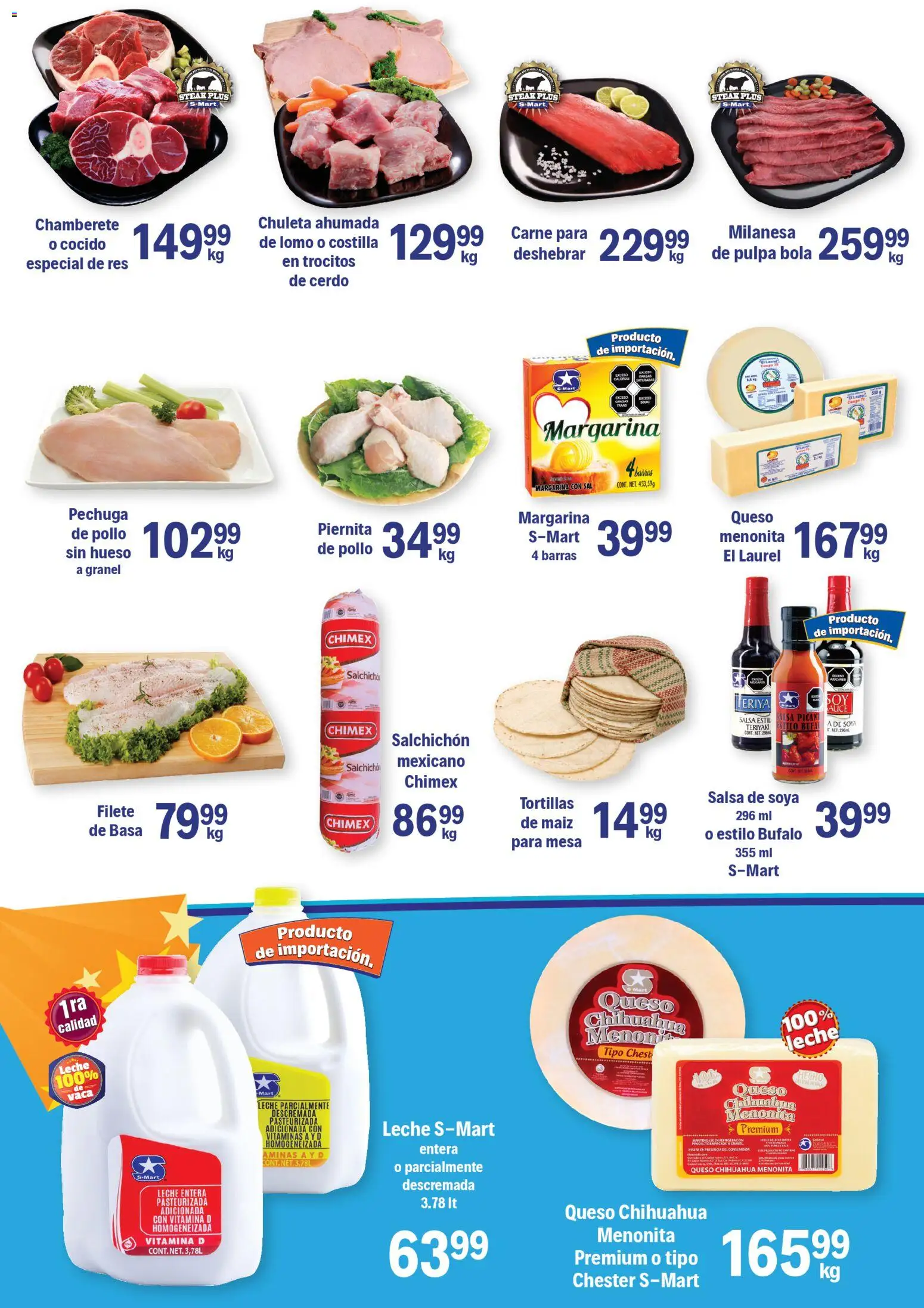 Nuevas ofertas de S-Mart válidas en toda la República Mexicana desde el 28.10.2025. ¡Encuentra las mejores ofertas en S-Mart folleto! | Página: 4 | Productos: Milanesa, Res, Margarina, Mesa