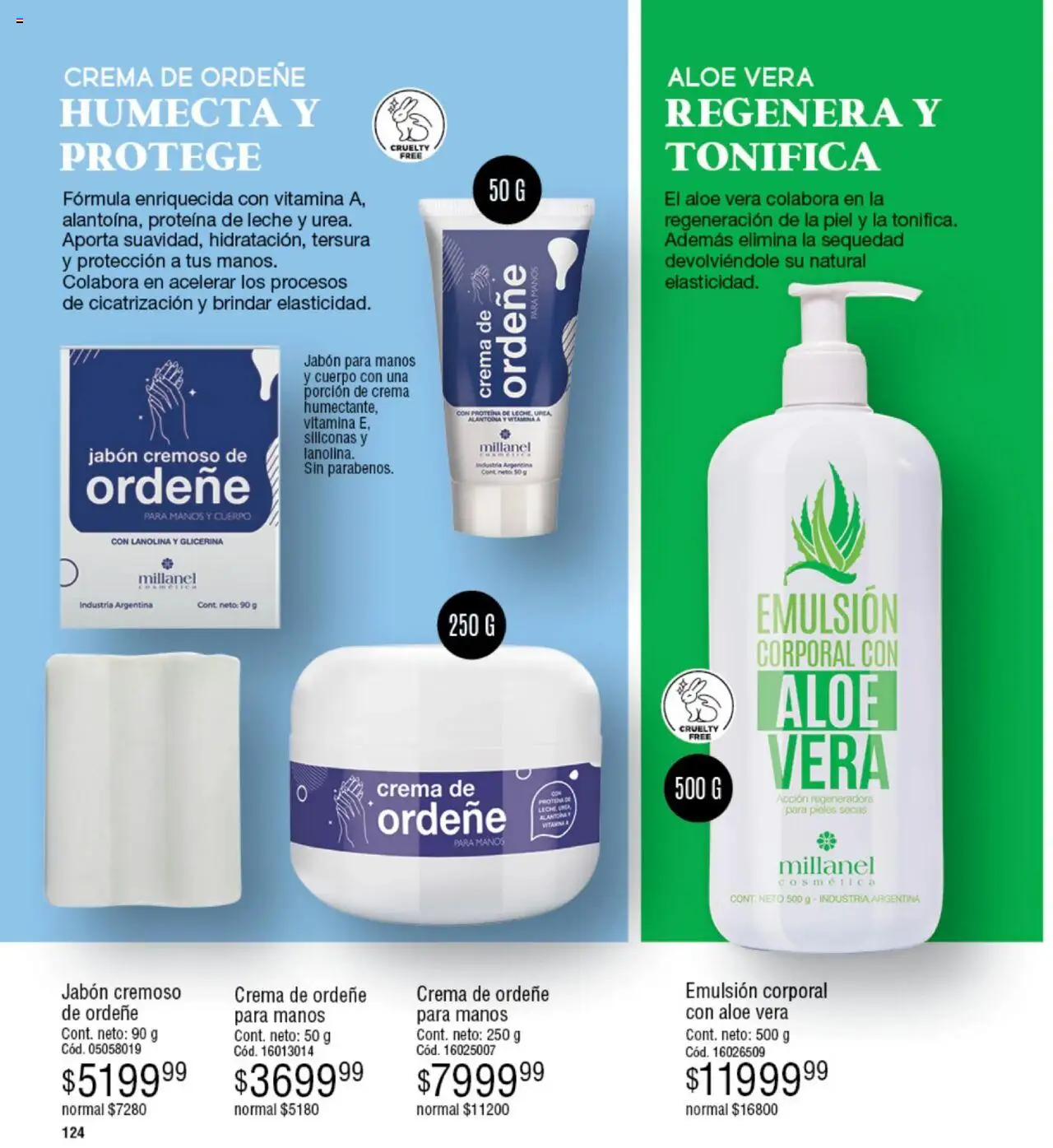 Millanel catálogo │ válido desde el 18.08.2025 | Página: 124 | Productos: Jabón, Emulsión, Leche, Crema