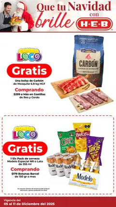 Vista previa de H-E-B folleto, nuevo folleto de la tienda, válido en México a partir del 05.12.2025 | Página: 2 | Productos: Bolsa, Cerveza, Cerdo, Res