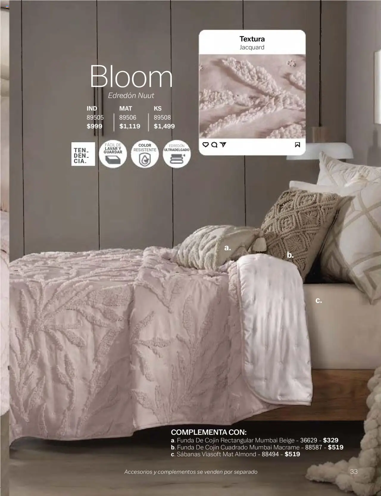 Nuevas ofertas de Vianney válidas en toda la República Mexicana desde el 24.01.2025. ¡Encuentra las mejores ofertas en Vianney catálogo Chavos! | Página: 35 | Productos: Funda, Sabanas