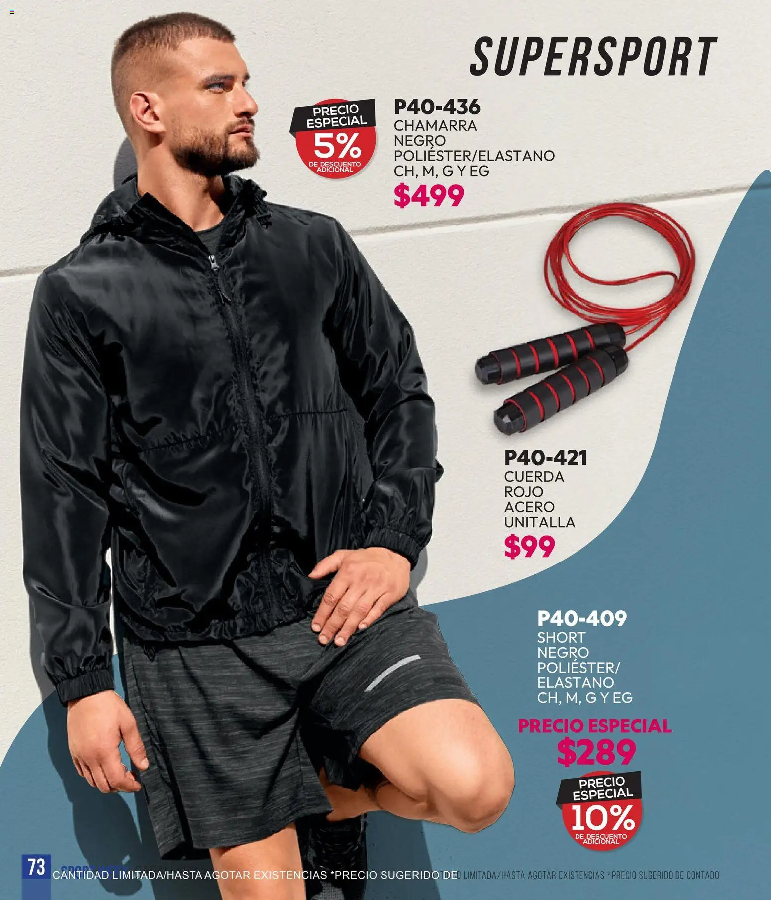 Nuevas ofertas de Cklass válidas en toda la República Mexicana desde el 28.04.2026. ¡Encuentra las mejores ofertas en Cklass catálogo Sportweek! | Página: 188 | Productos: Cuerda, Chamarra, Short