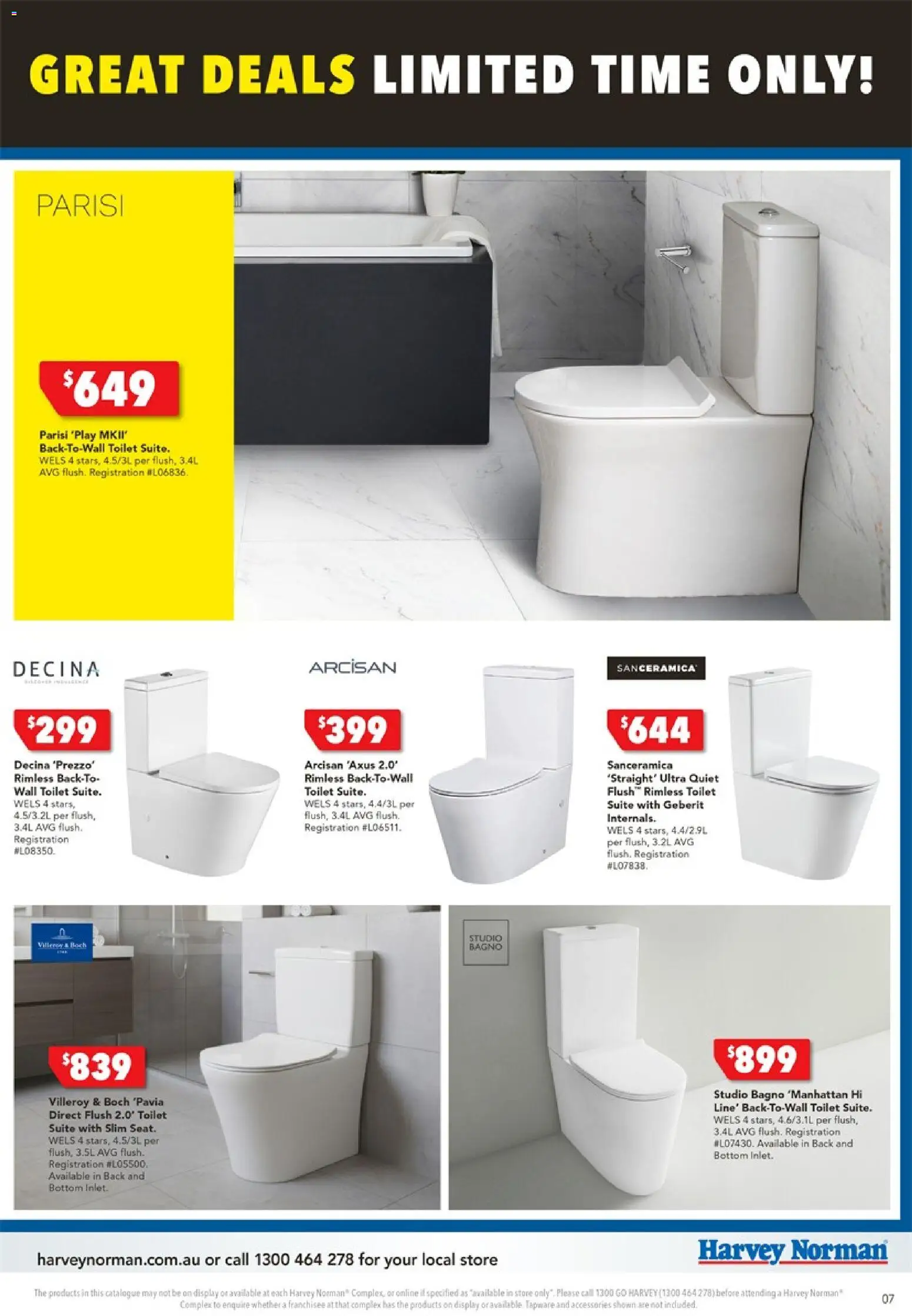 Harvey Norman catalogue - valid from 25.12.2025 | Page: 7 | Products: Toilet, Suite, Accessories
