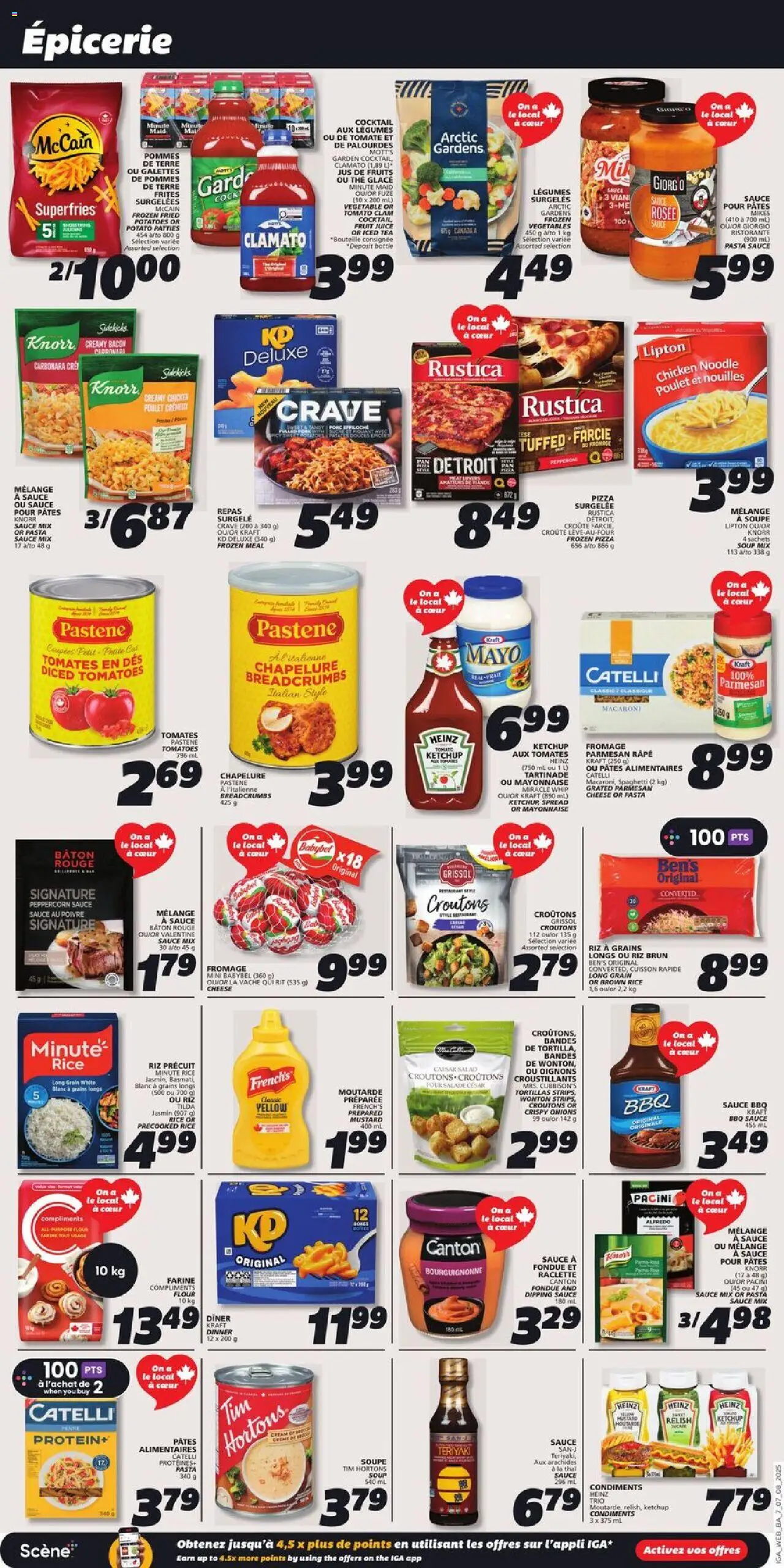 IGA flyer valid from 07.08.2025 | Page: 9 | Products: Pasta, Salad, Cheese, Chicken