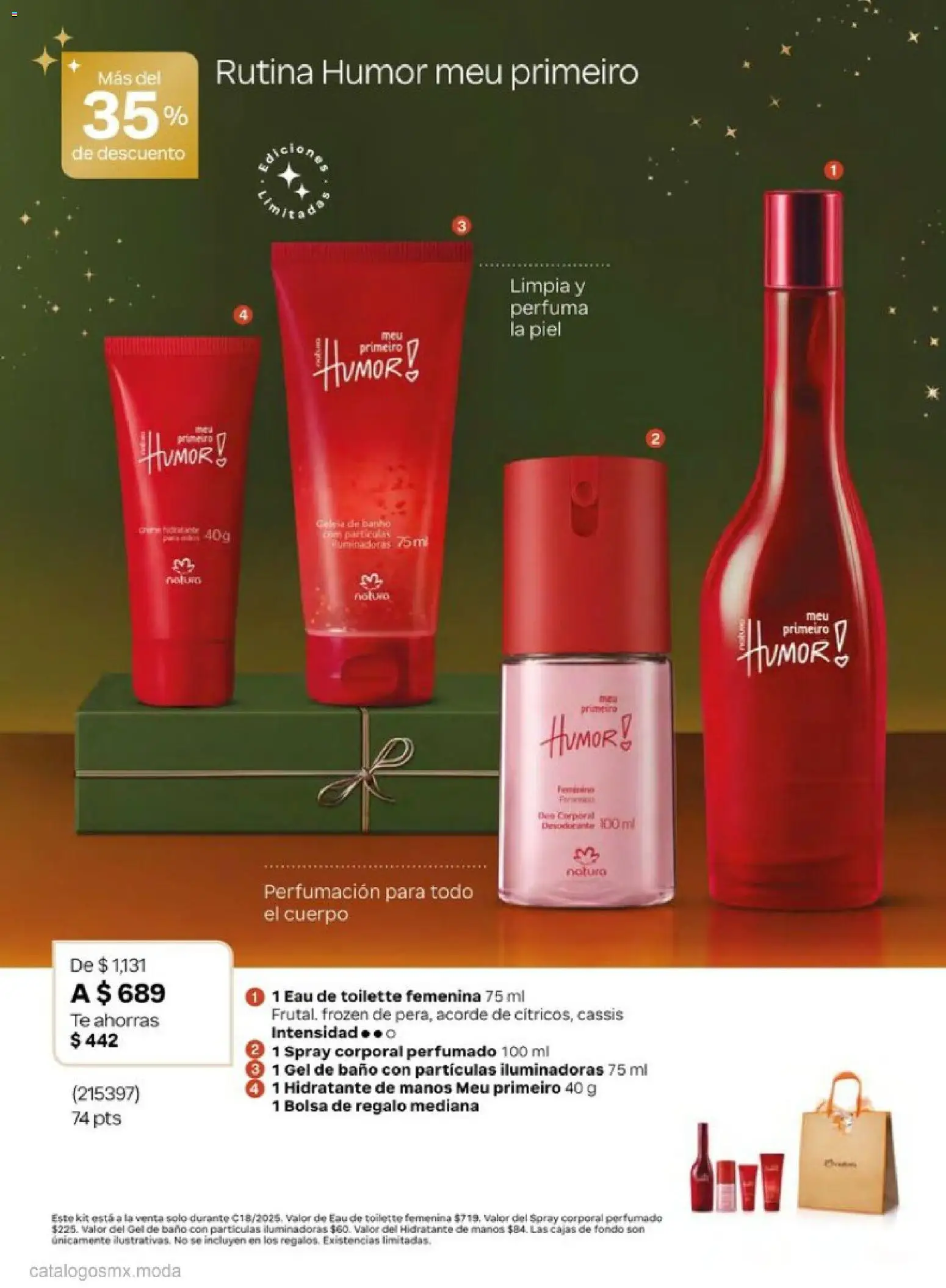 Nuevas ofertas de Natura válidas en toda la República Mexicana desde el 01.12.2025. ¡Encuentra las mejores ofertas en Natura campaña 18 2025! | Página: 16 | Productos: Desodorante, Bolsa, Té, Eau de toilette