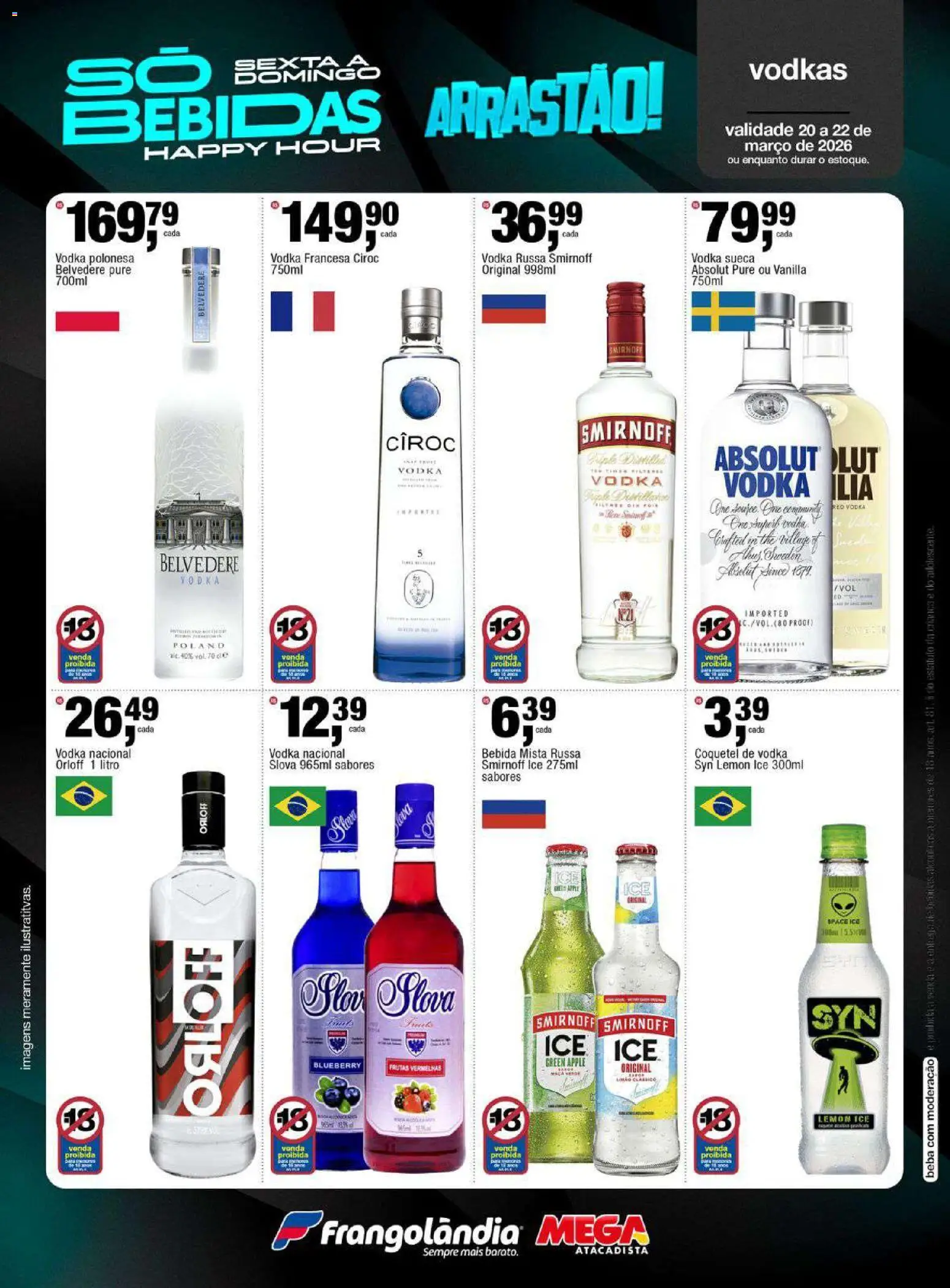 Frangolândia Folheto - válido de 20.03.2026 | Página: 3 | Produtos: Vodka, Bebida