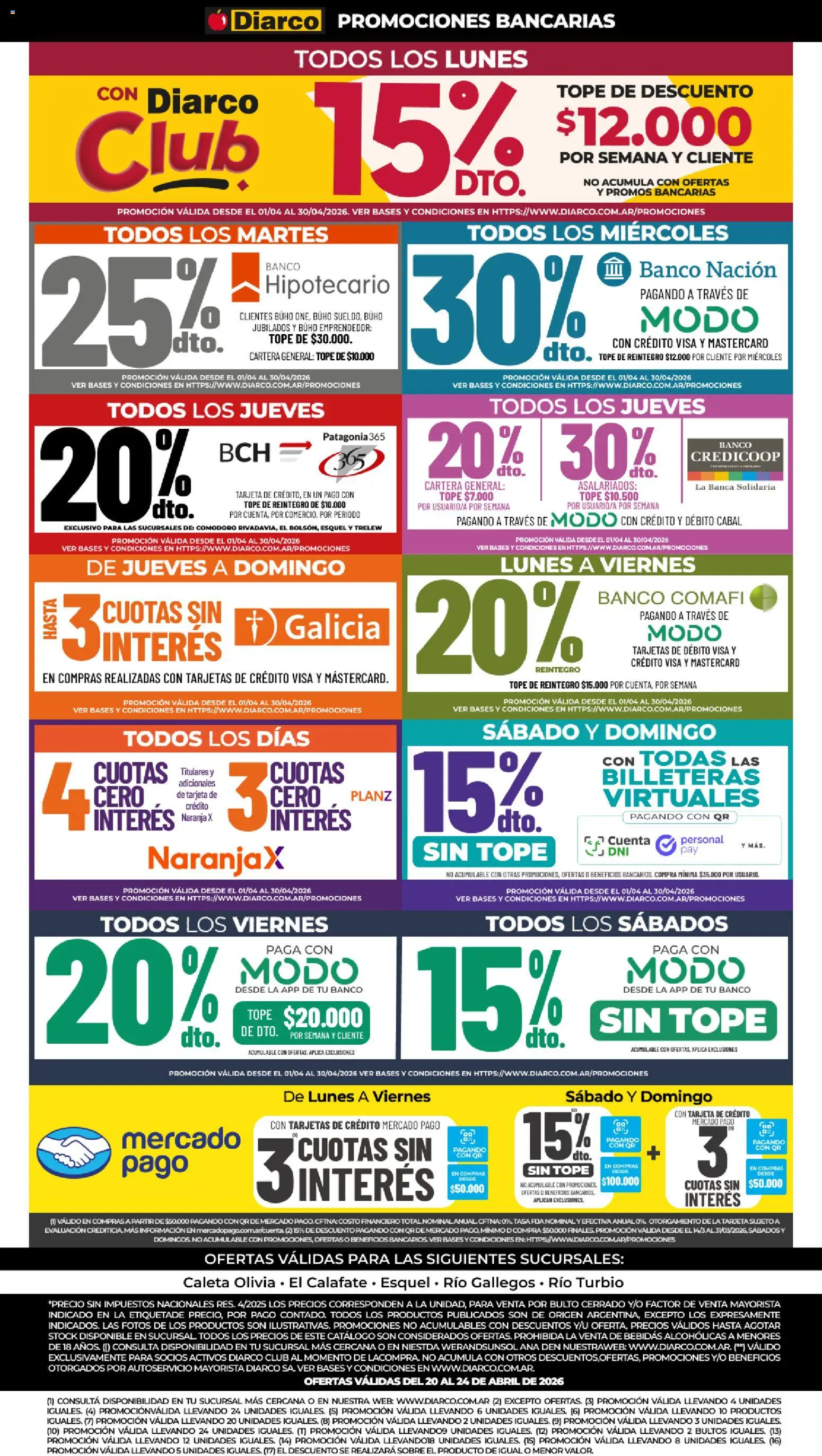 Diarco ofertas │ válido desde el 20.04.2026 | Página: 11 | Productos: Cartera, Banco, Sobre, General
