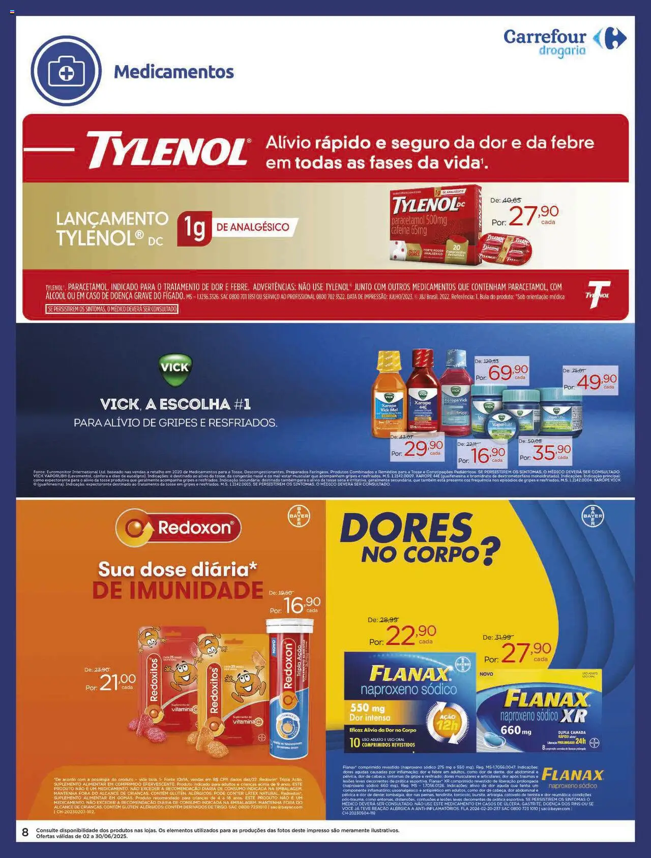 Carrefour Folheto - válido de 02.06.2025 | Página: 8 | Produtos: Mel, Xarope, Vitamina c, Remédios