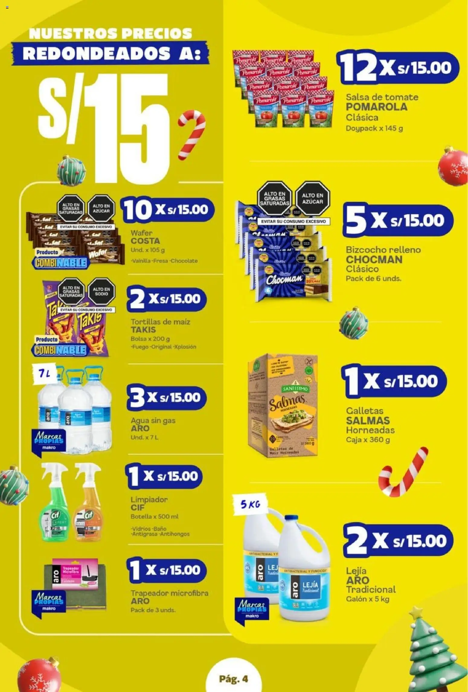 Catálogo Makro válido desde 06.11.2025 | Página: 4 | Productos: Baño, Salsa de tomate, Galletas, Bolsa