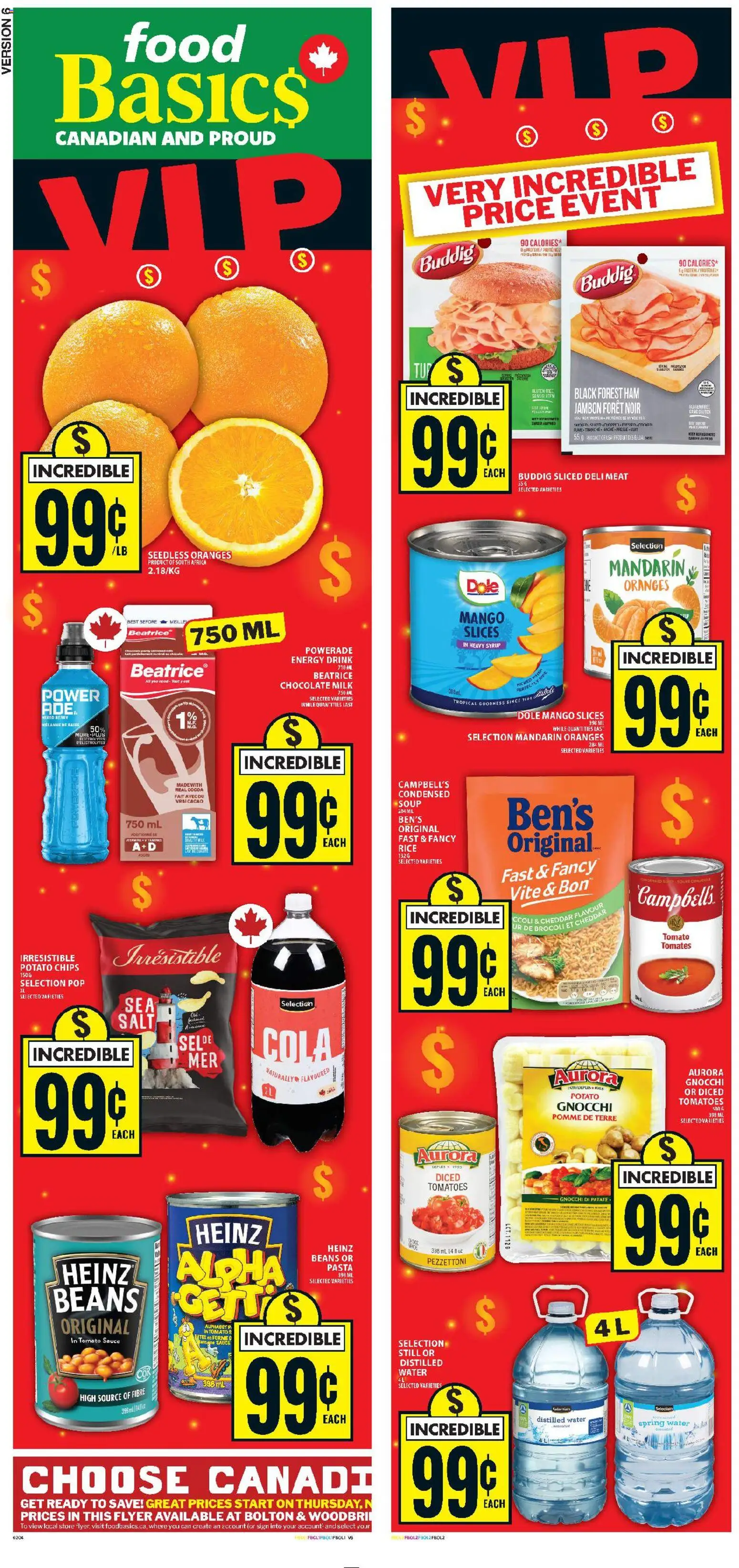 Food Basics flyer valid from 13.11.2025 | Page: 2 | Products: Chips, Milk, Ham, Tomatoes