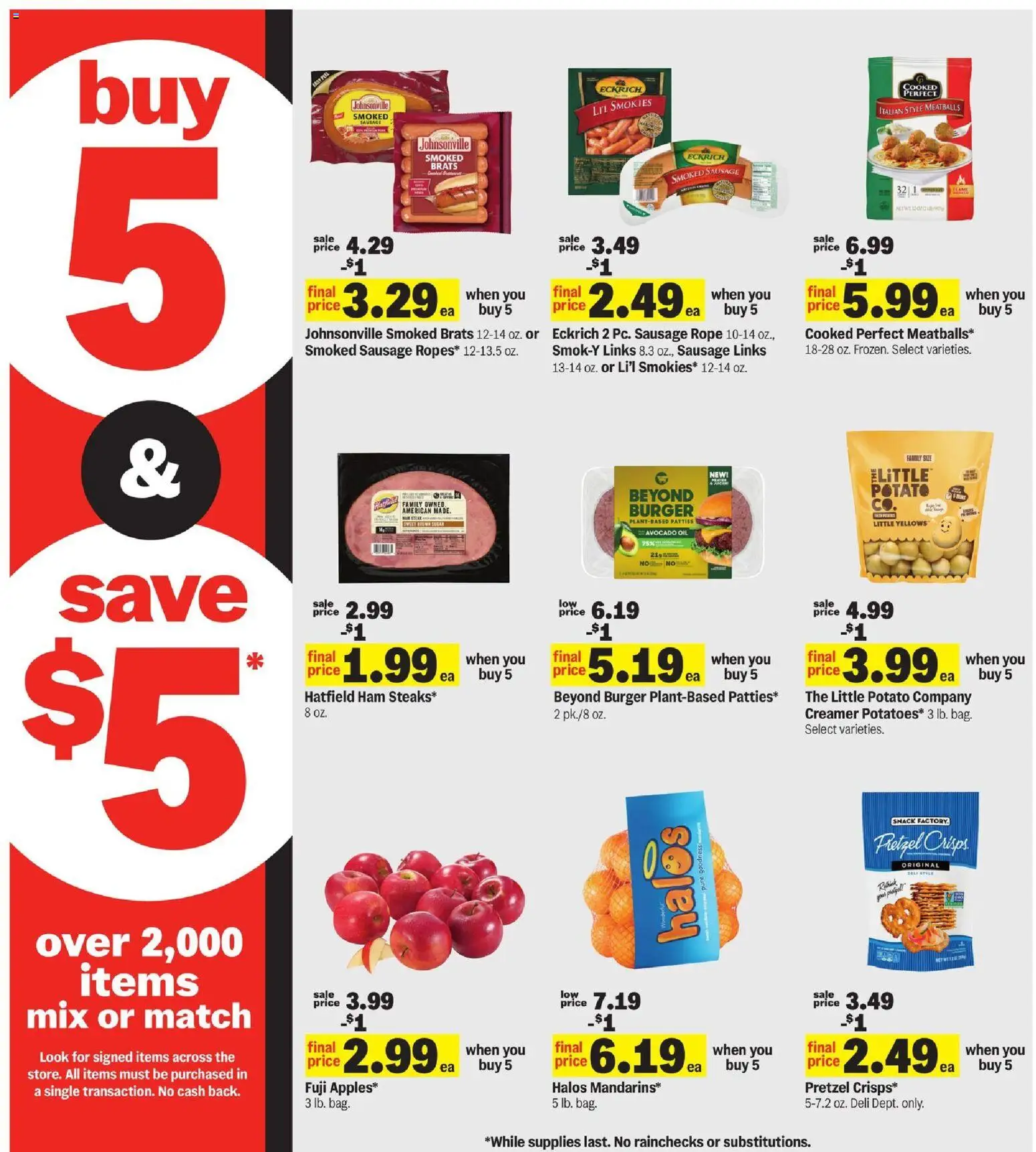 Meijer Weekly Ad - MI - valid from 25.03.2026 | Page: 6 | Products: Oil, Ham, Sausage, Bag