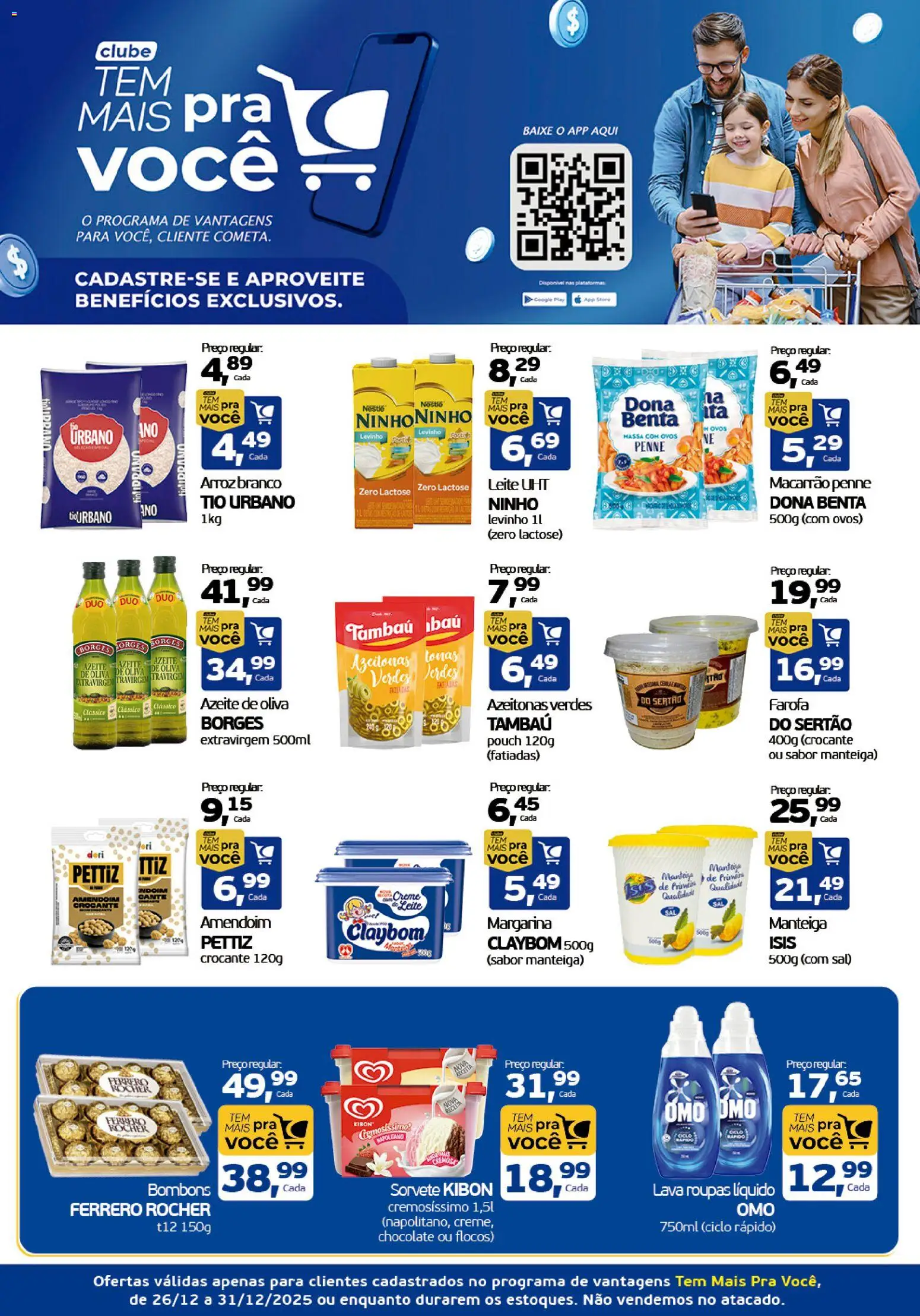 Cometa Supermercados Folheto - válido de 26.12.2025 | Página: 1 | Produtos: Leite, Roupas, Flocos, Azeite