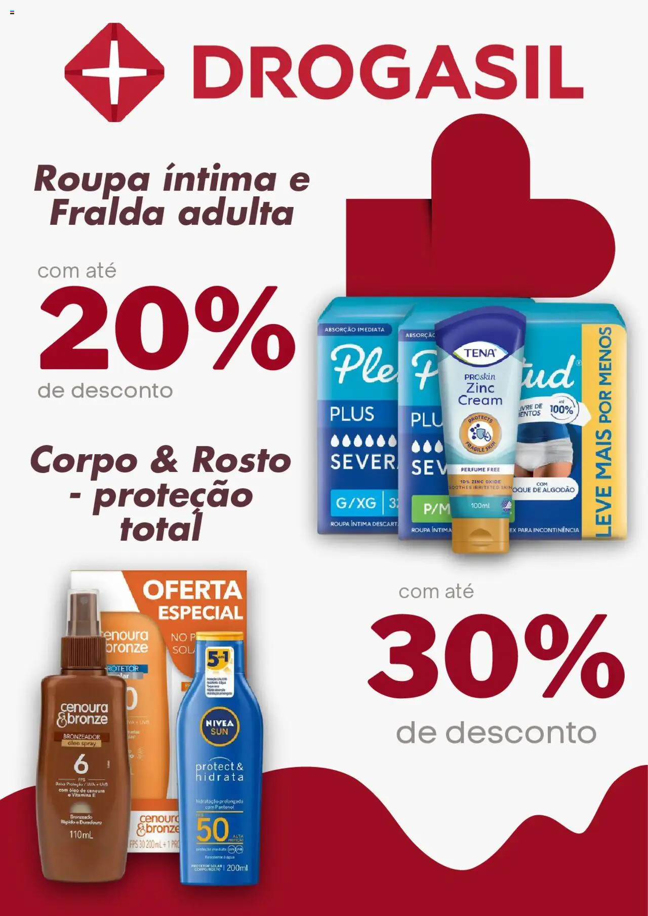 Drogasil Folheto - válido de 20.10.2025 | Página: 1 | Produtos: Bronzeador, Protetor solar, Óleo, Algodão
