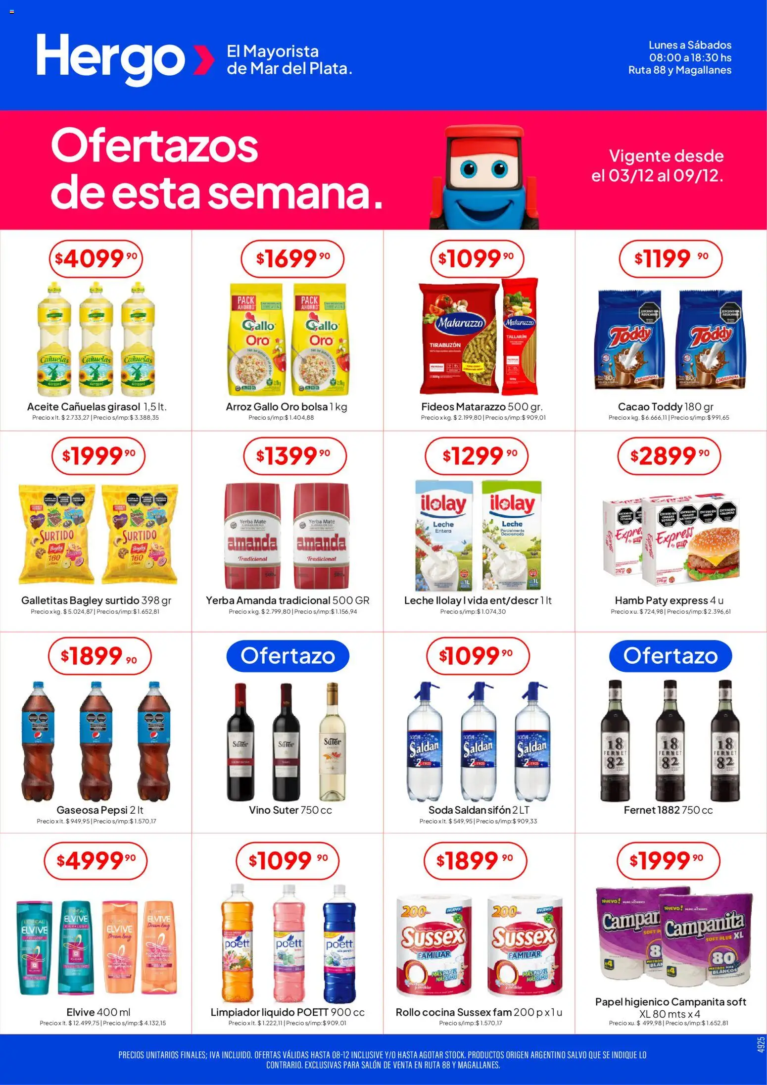 Hergo catálogo │ válido desde el 03.12.2025 | Página: 1 | Productos: Bolsa, Aceite, Fernet, Gaseosa