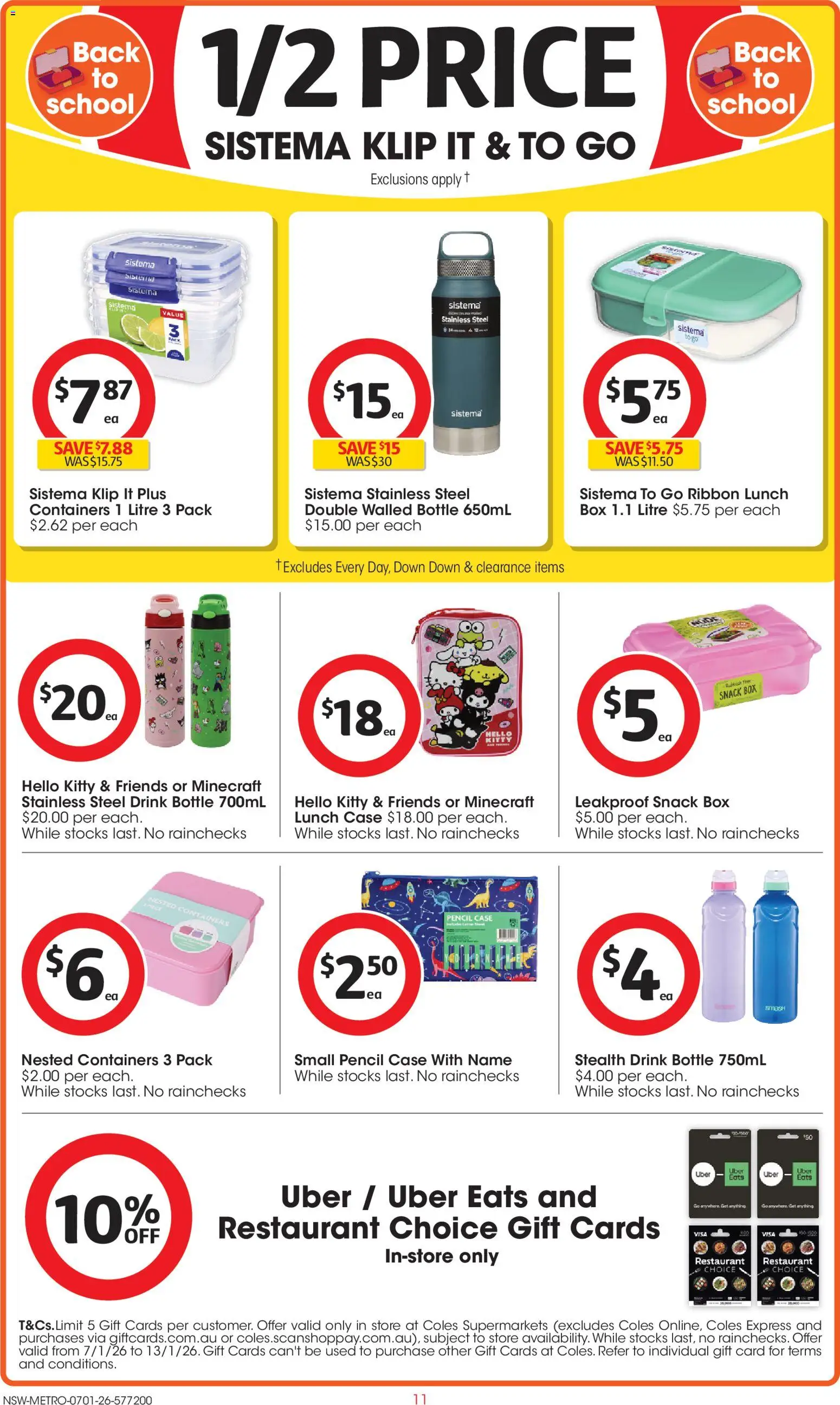 Coles catalogue - valid from 07.01.2026 | Page: 11 | Products: Box, Case, Pencil