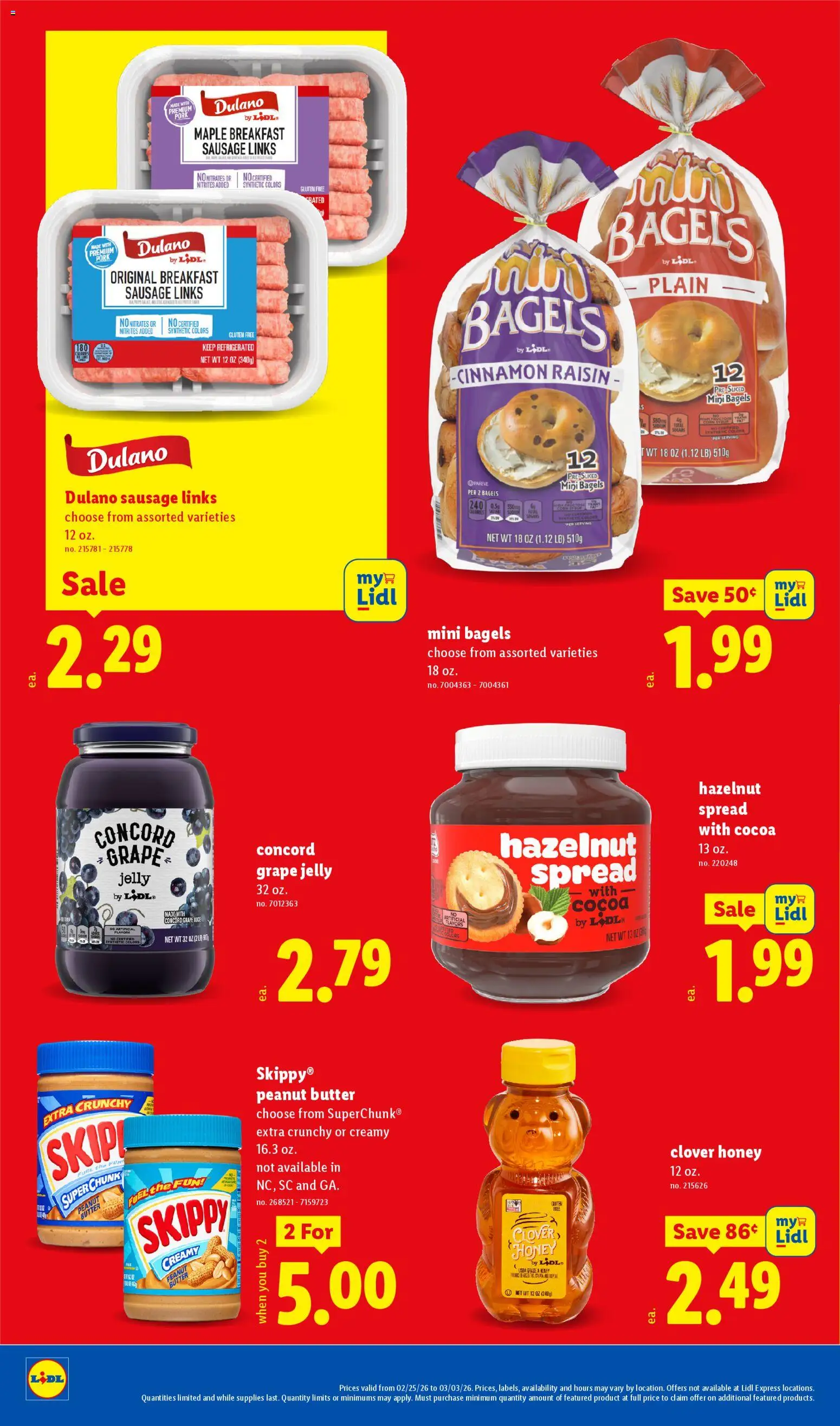 Lidl Weekly Ad - valid from 25.02.2026 | Page: 12 | Products: Corn, Butter, Juice, Sausage