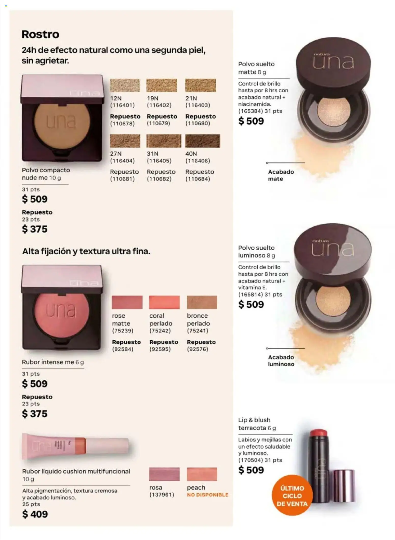 Nuevas ofertas de Natura válidas en toda la República Mexicana desde el 08.05.2026. ¡Encuentra las mejores ofertas en Natura campaña 8 2026! | Página: 67 | Productos: Polvo compacto, Mate, Polvo, Rubor