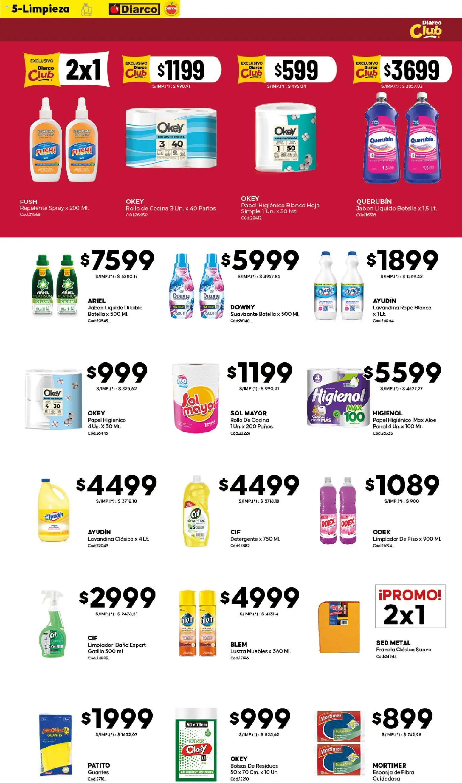 Diarco - Ofertas Diarco Barrio │ válido desde el 06.04.2026 | Página: 5 | Productos: Lavandina, Baño, Esponja, Guantes