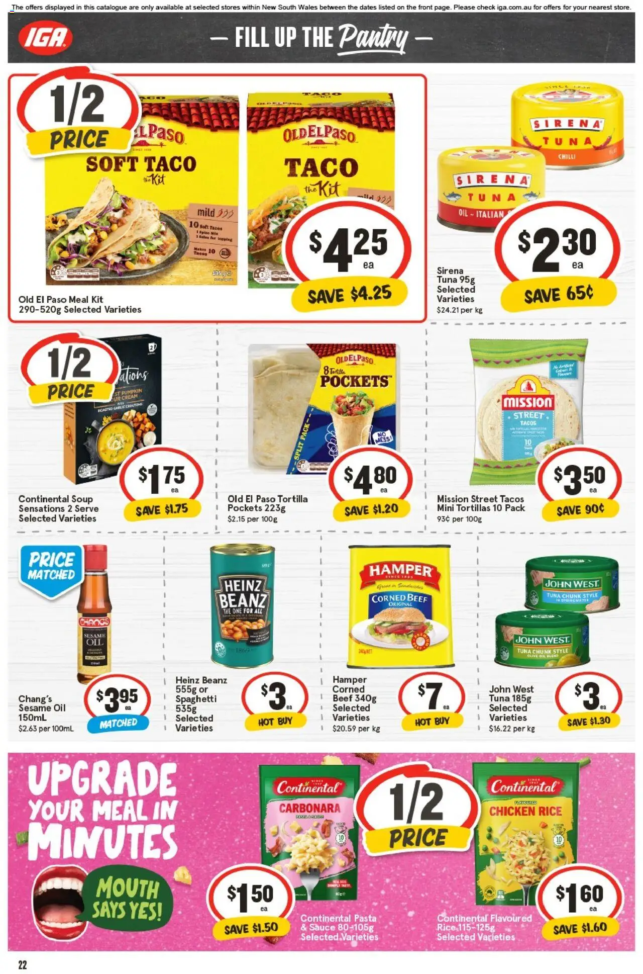 IGA catalogue - valid from 22.10.2025 | Page: 21 | Products: Beef, Olive oil, Soup, Tortillas